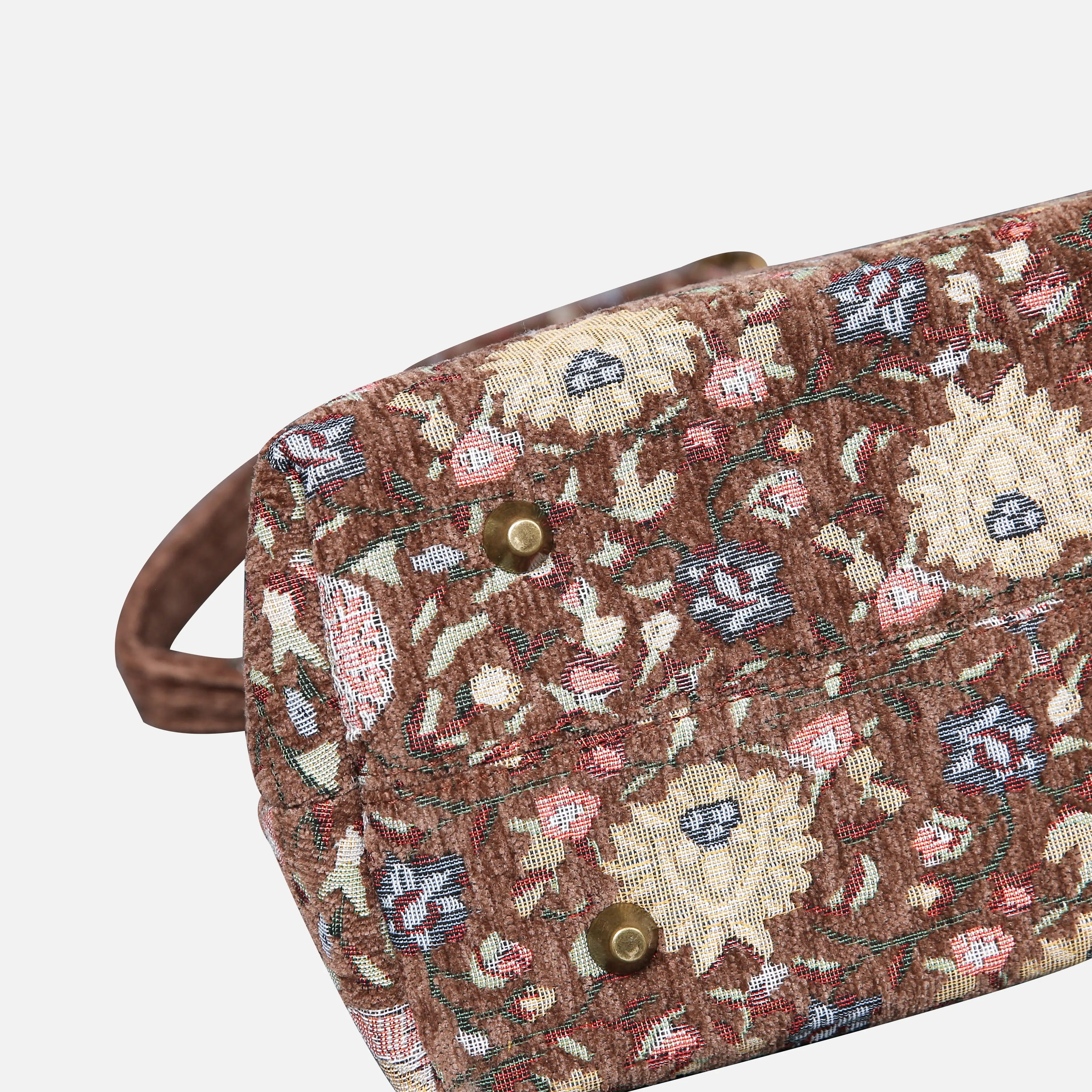 Oriental Floral Carpet Satchel carpet bag MCW Handmade bottom