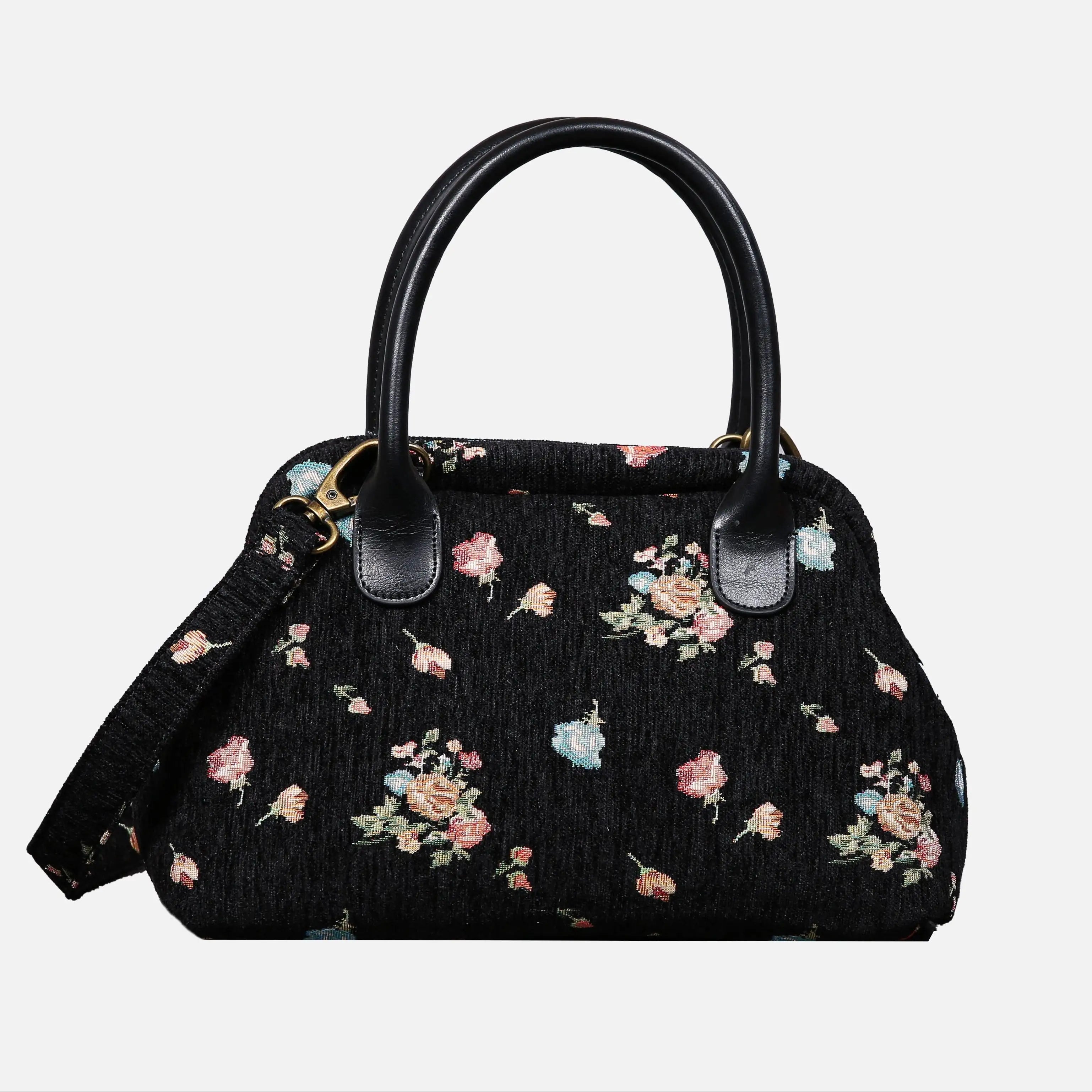 Bouquets Black Carpet Satchel carpet bag MCW Handmade of America main