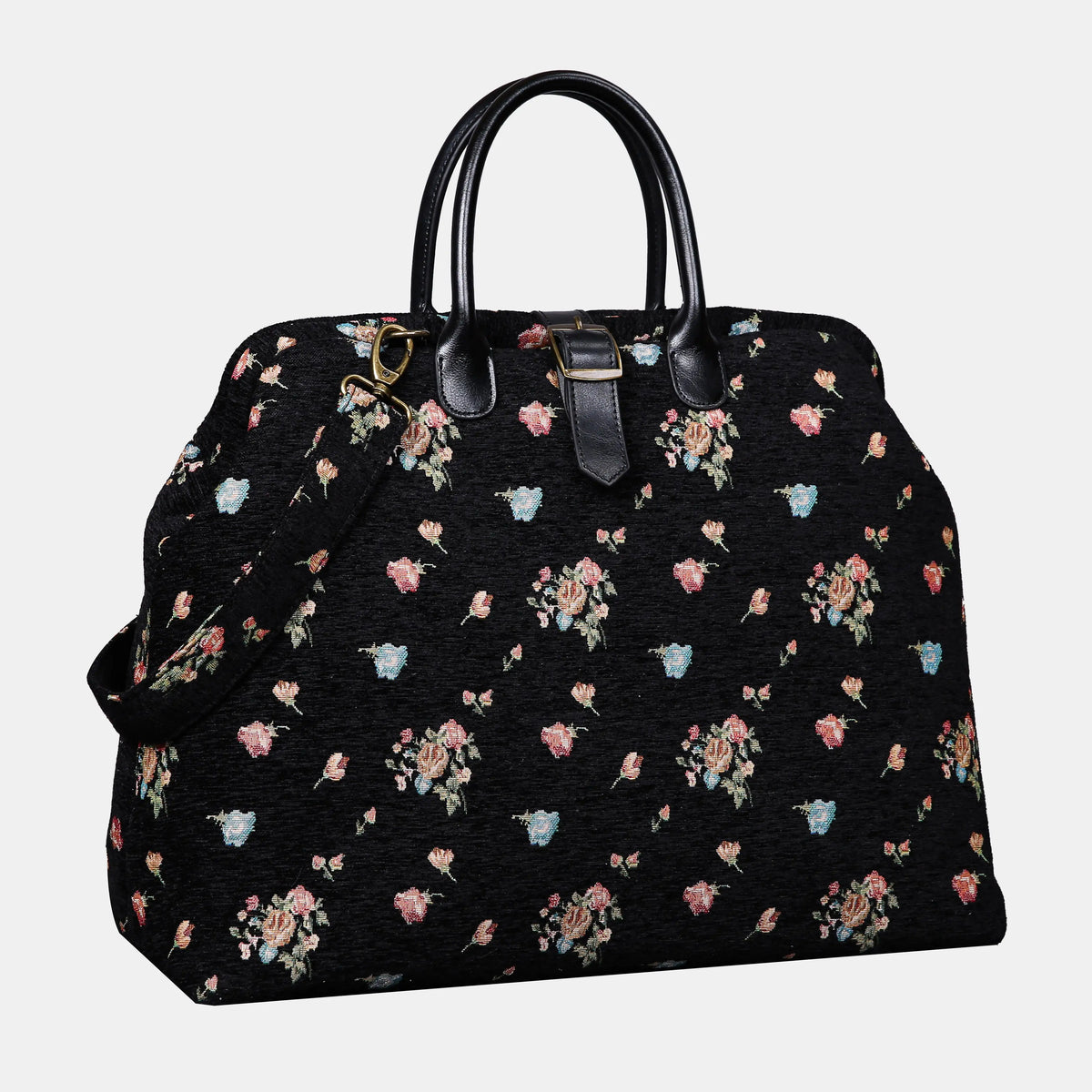 Bouquets Black Mary Poppins Weekender Carpetbag of America  front