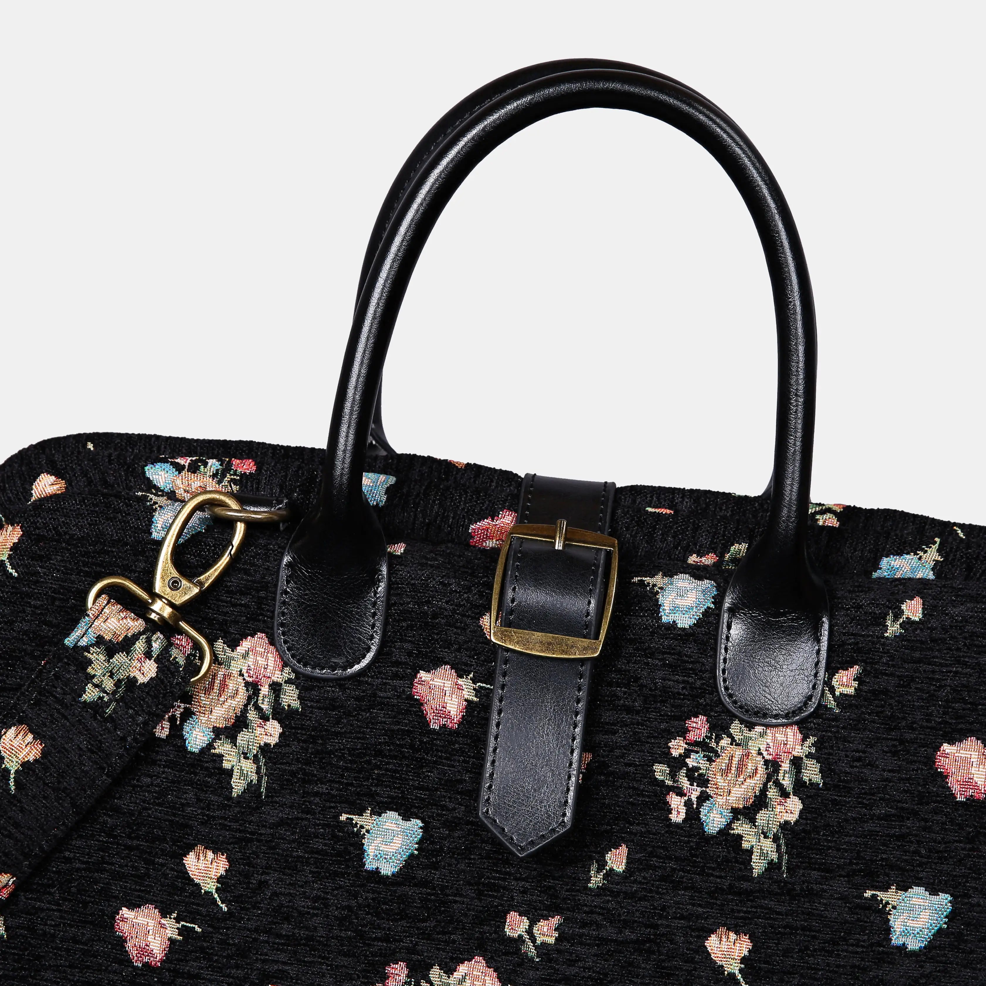 Bouquets Black Mary Poppins Weekender Carpetbag of America  buckle