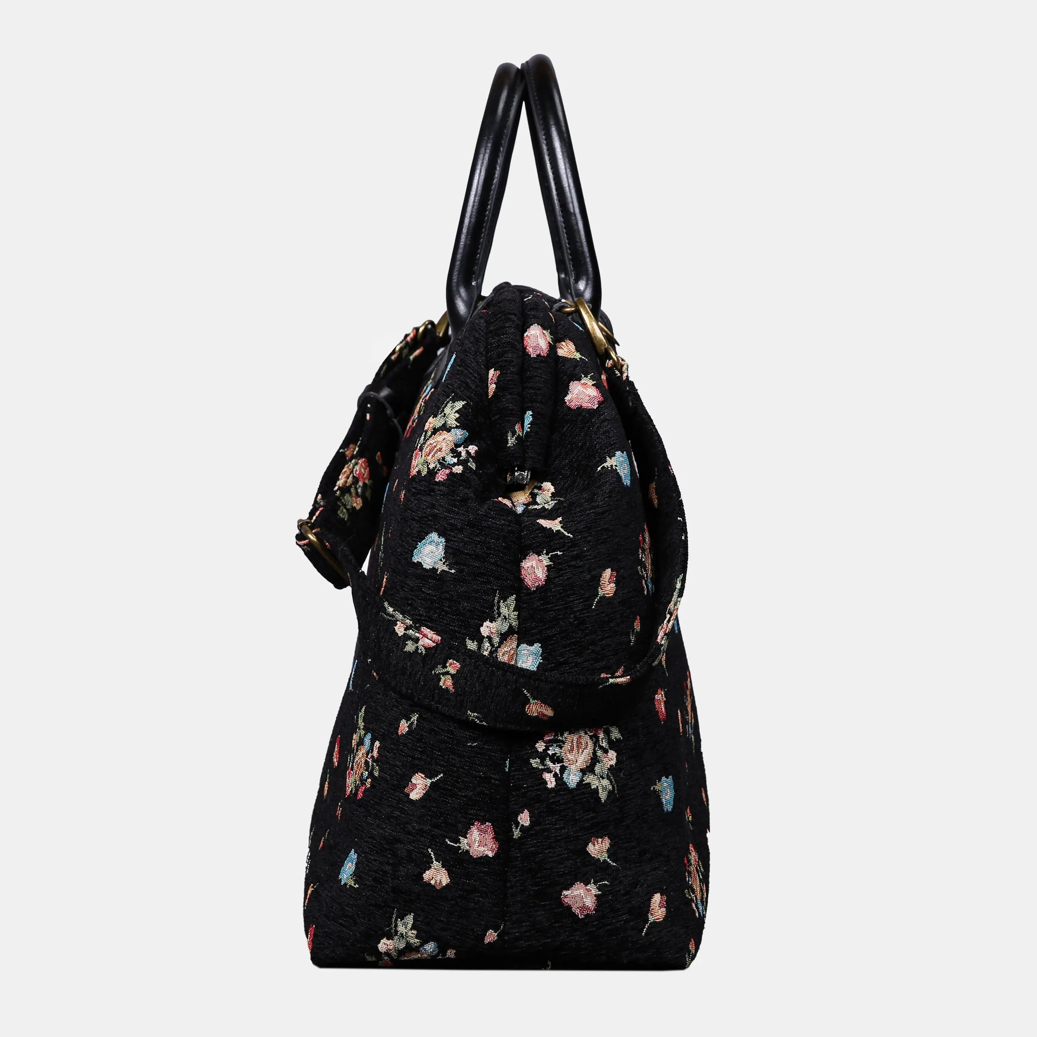 Bouquets Black Mary Poppins Weekender Carpetbag of America  side