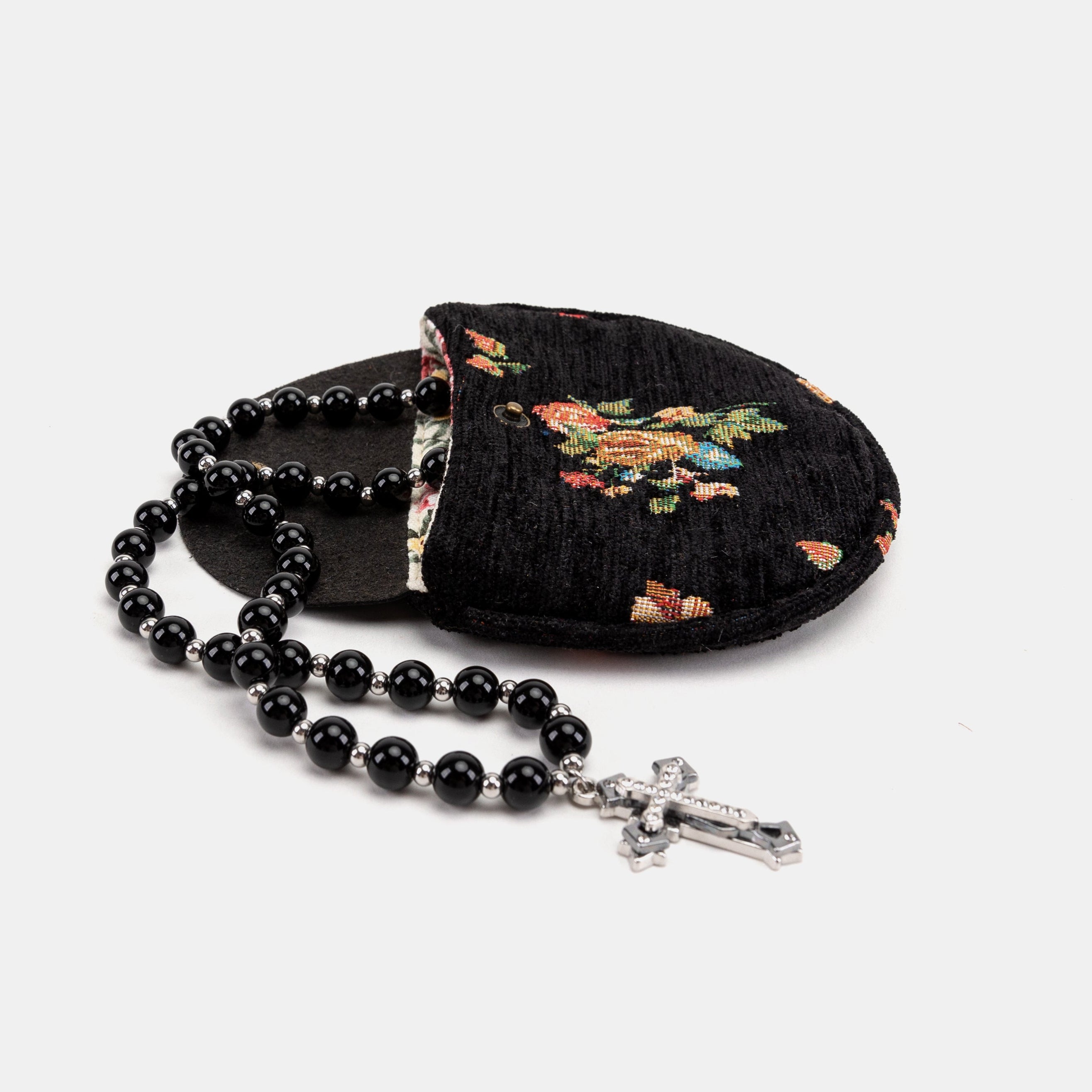 Bouquets Black Rosary Bag of America main
