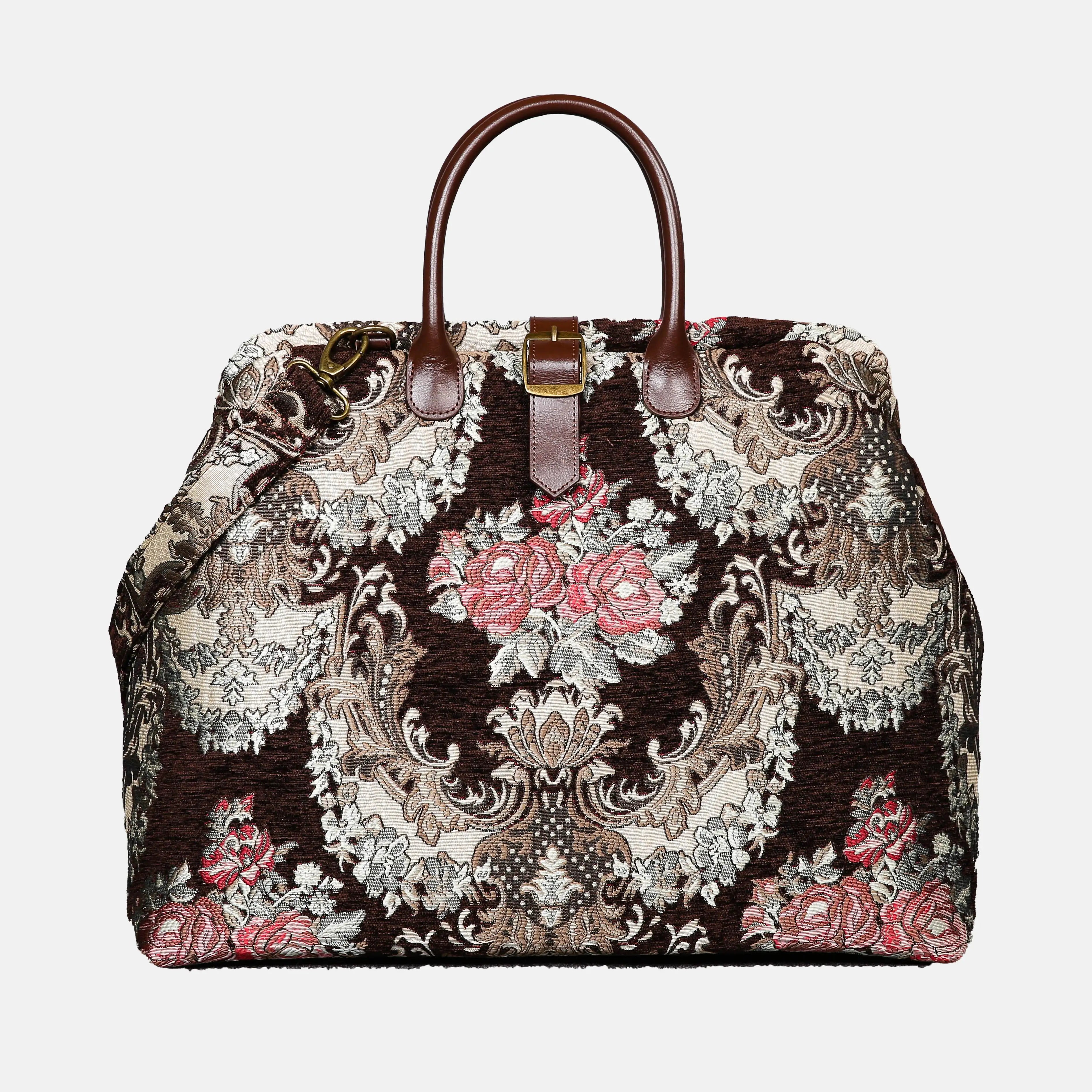 Brocade Brown Mary Poppins Weekender Carpetbag of America main