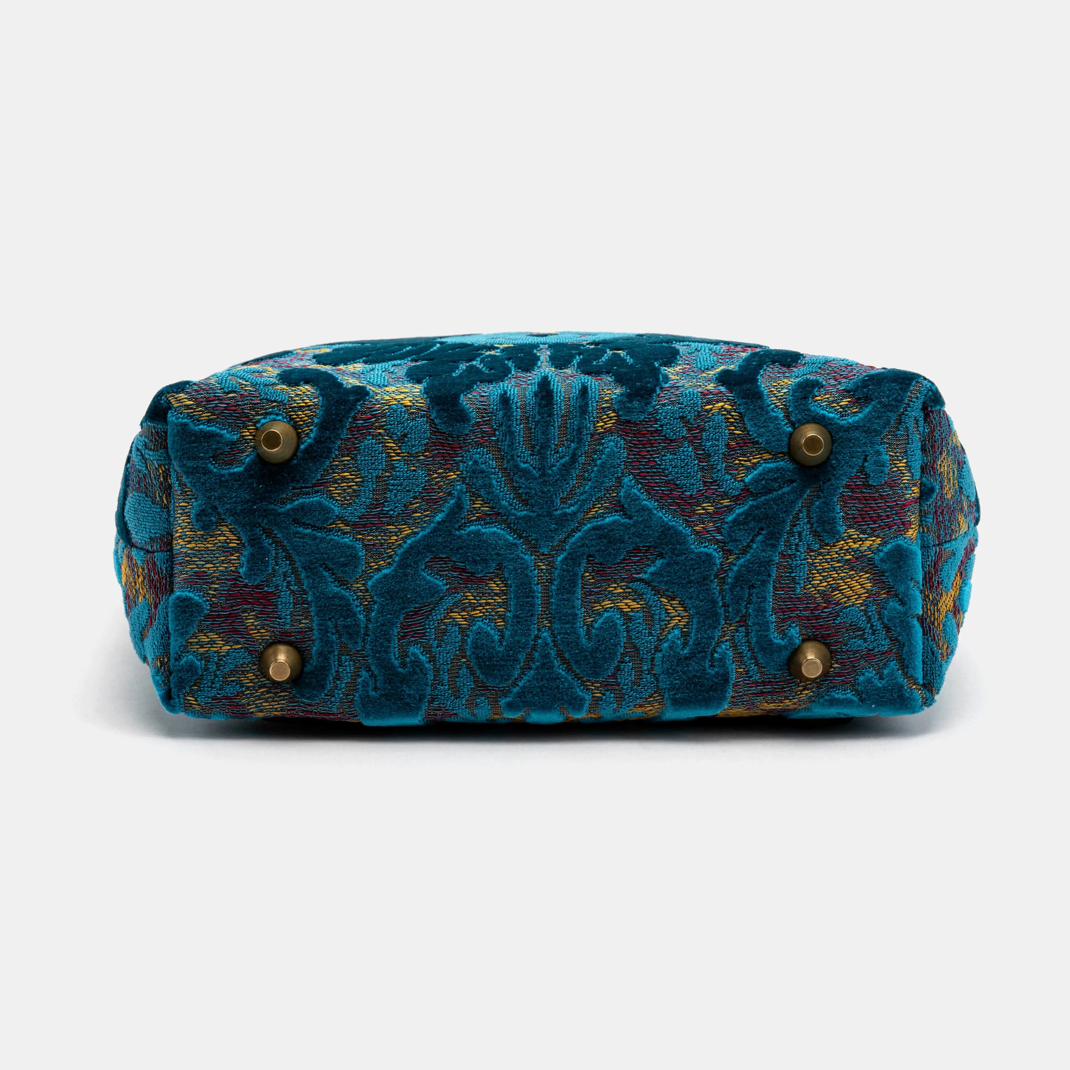 Burnout Velvet Aqua Blue Everyday Backpack of America  bottom