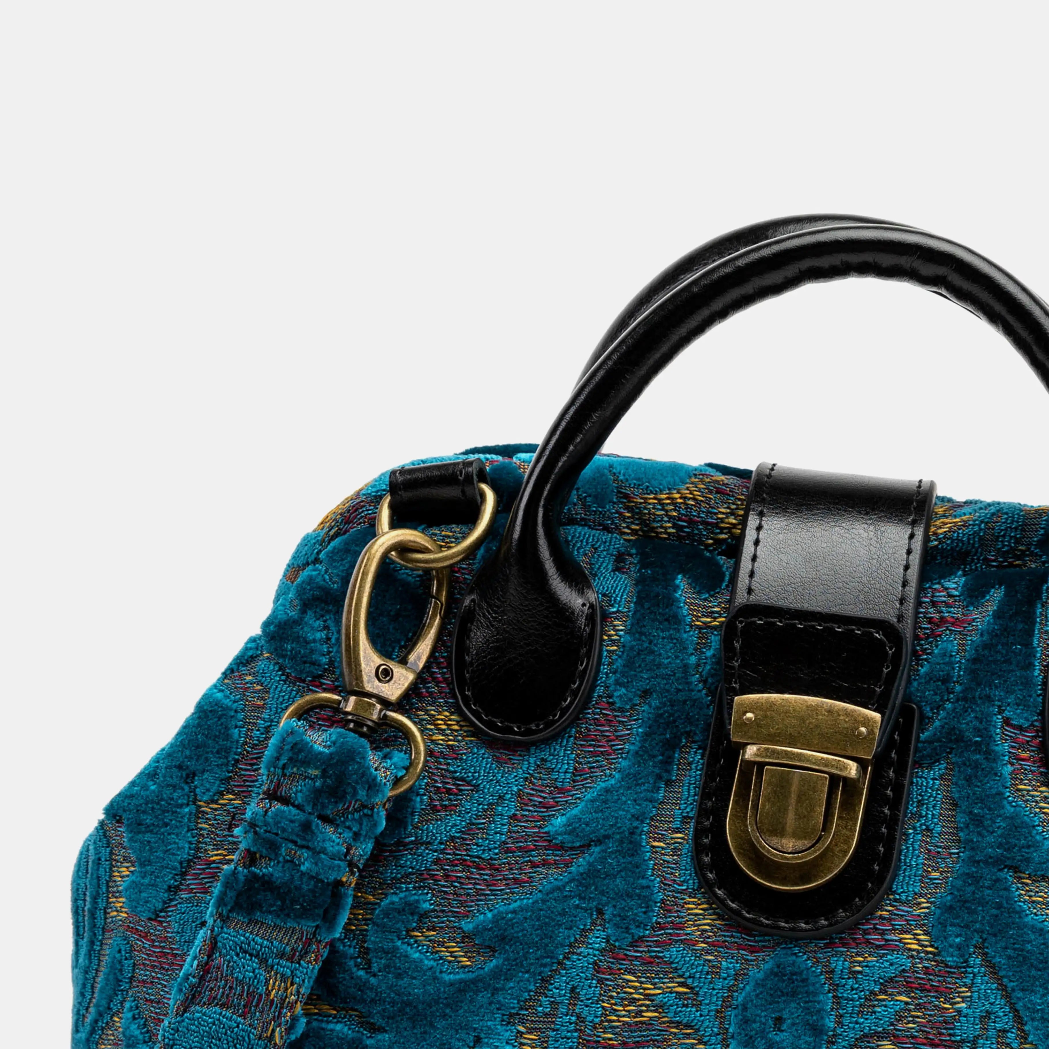Burnout Velvet Aqua Blue Everyday Backpack of America detail