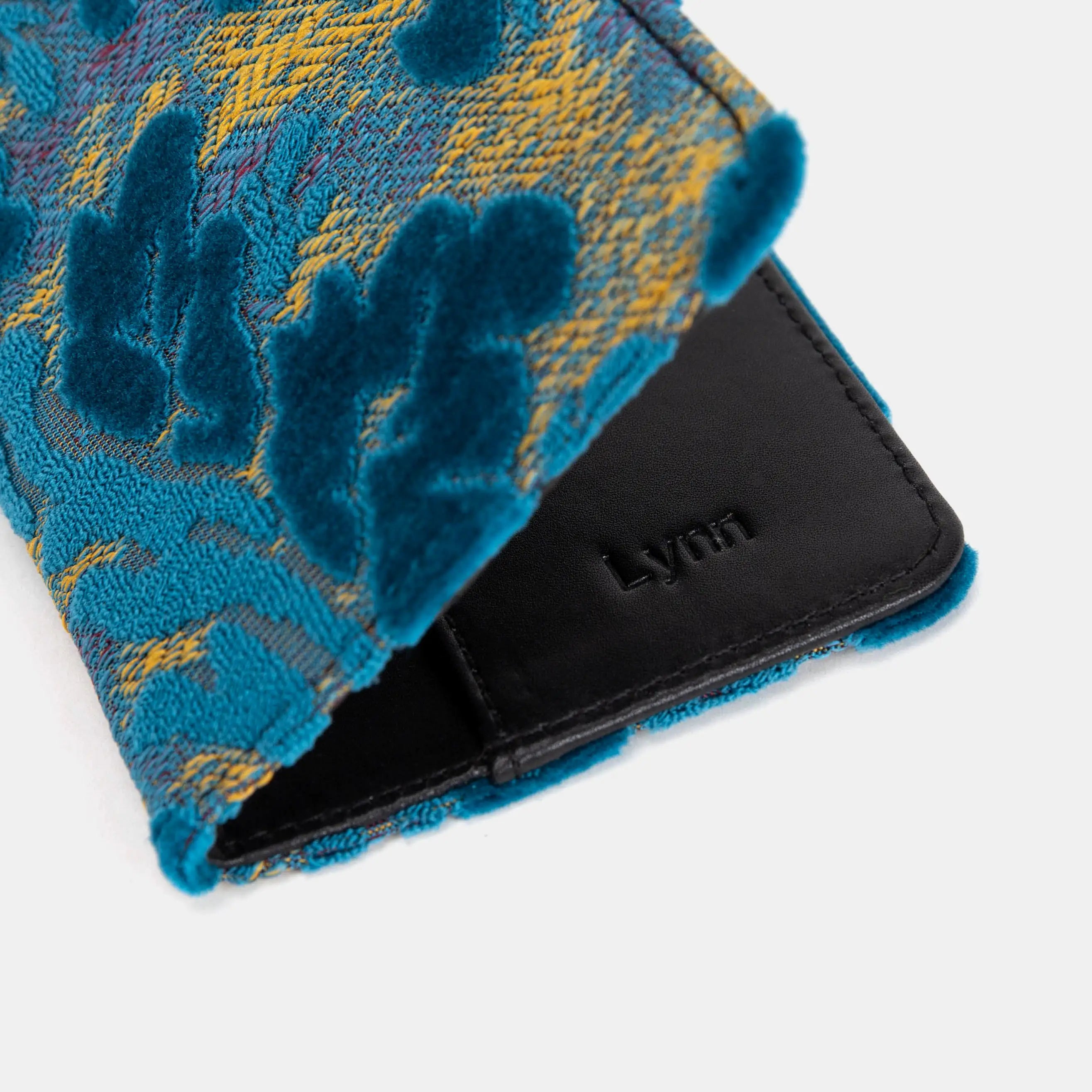 Burnout Velvet Aqua Blue Passport Cover of America detail