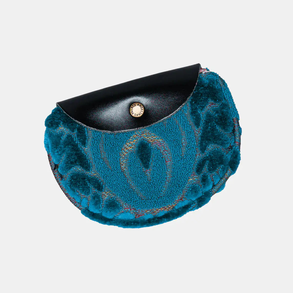 Burnout Velvet Aqua Blue Rosary Bag of America main
