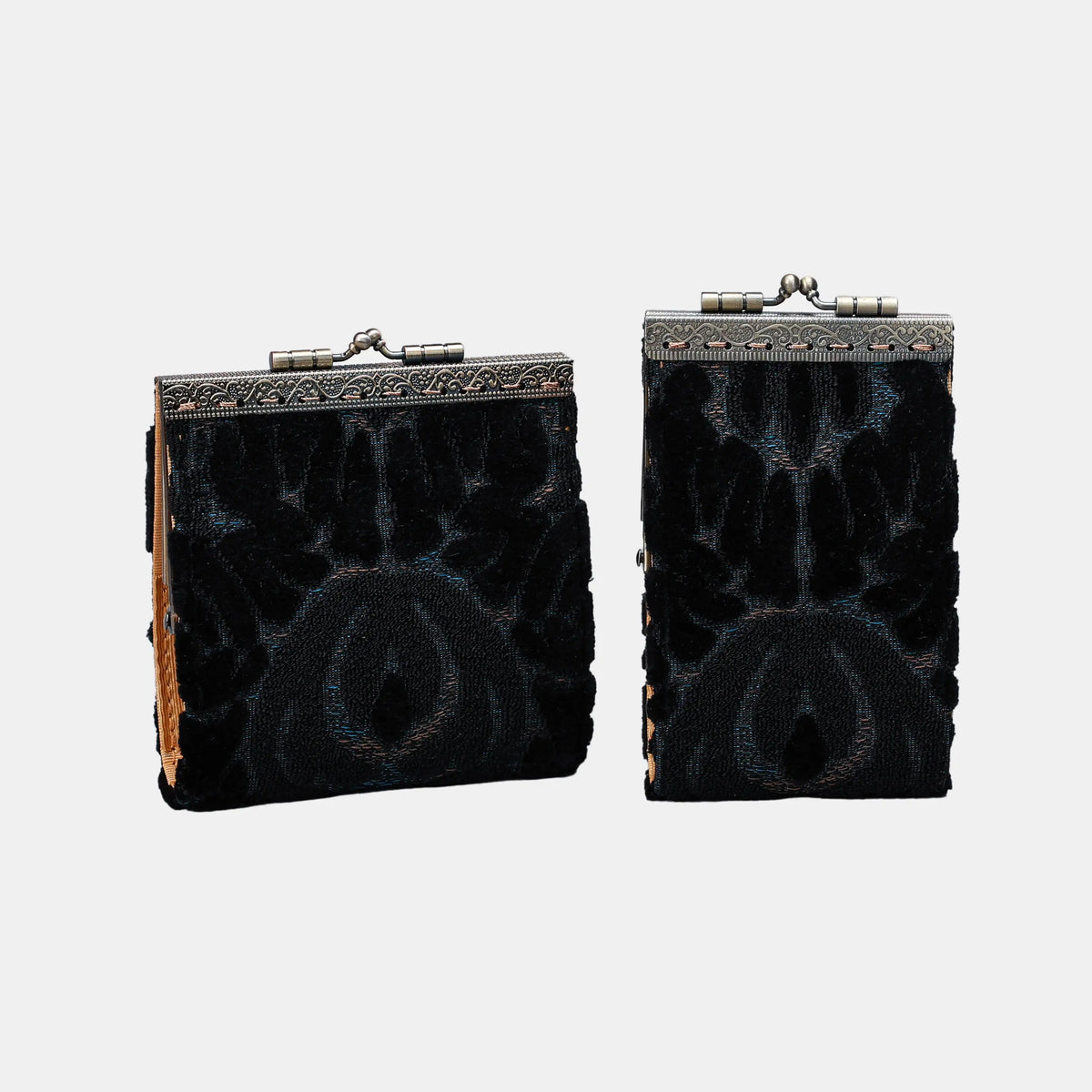 Burnout Velvet Black Card Wallet  of America back