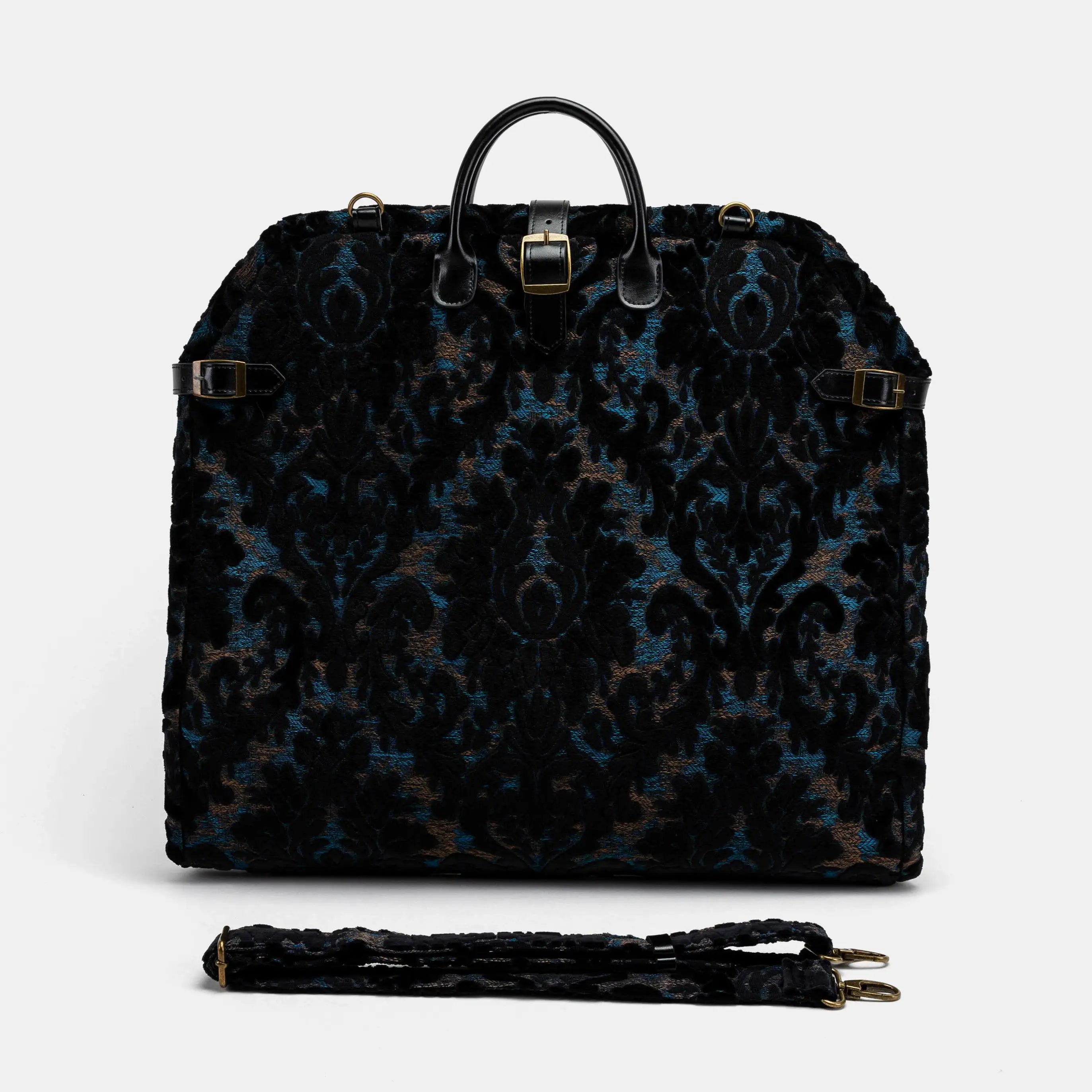 Burnout Velvet Black Carpet Garment Bag Carpetbag of America main