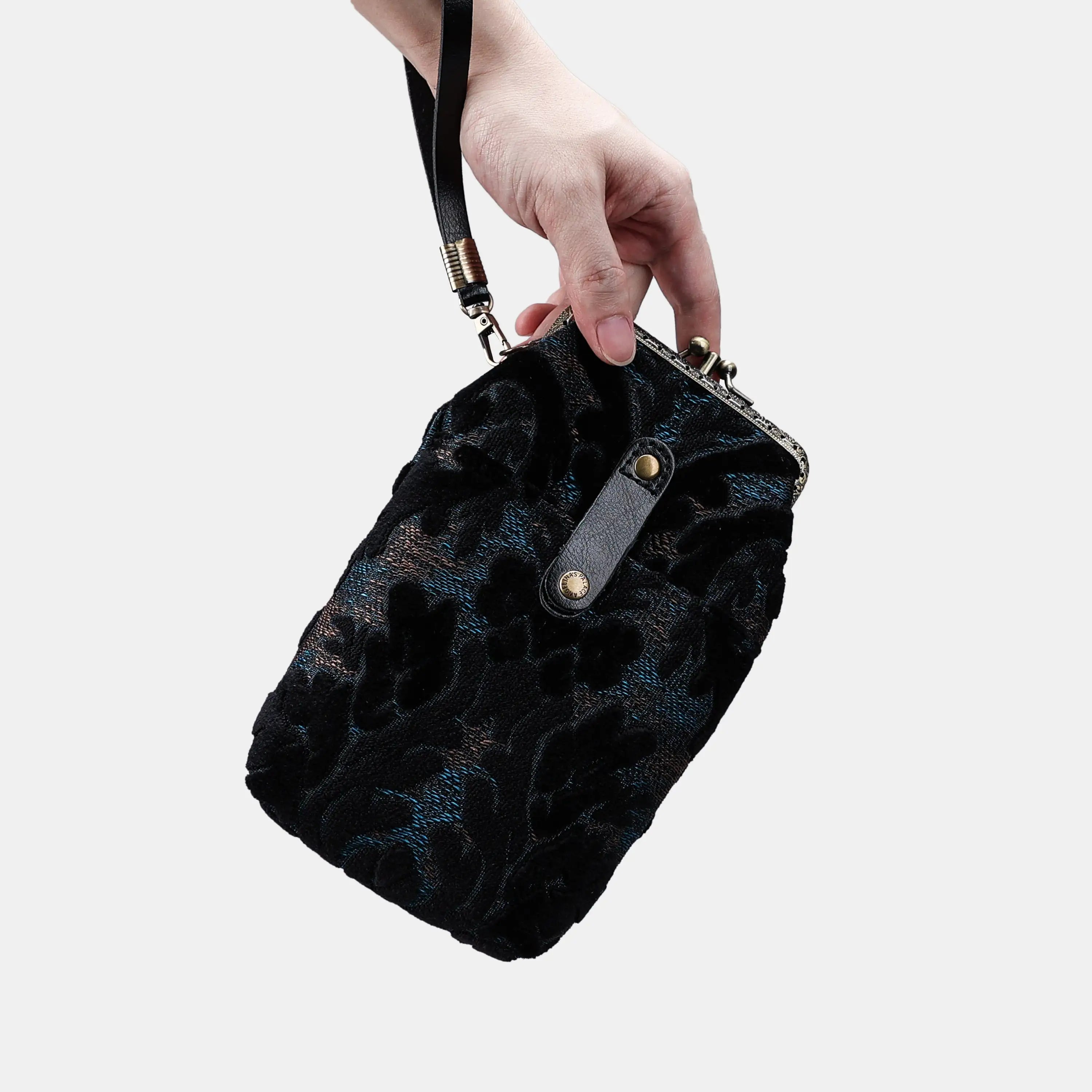 Burnout Velvet Black Carpet Phone Case Carpetbag of America main