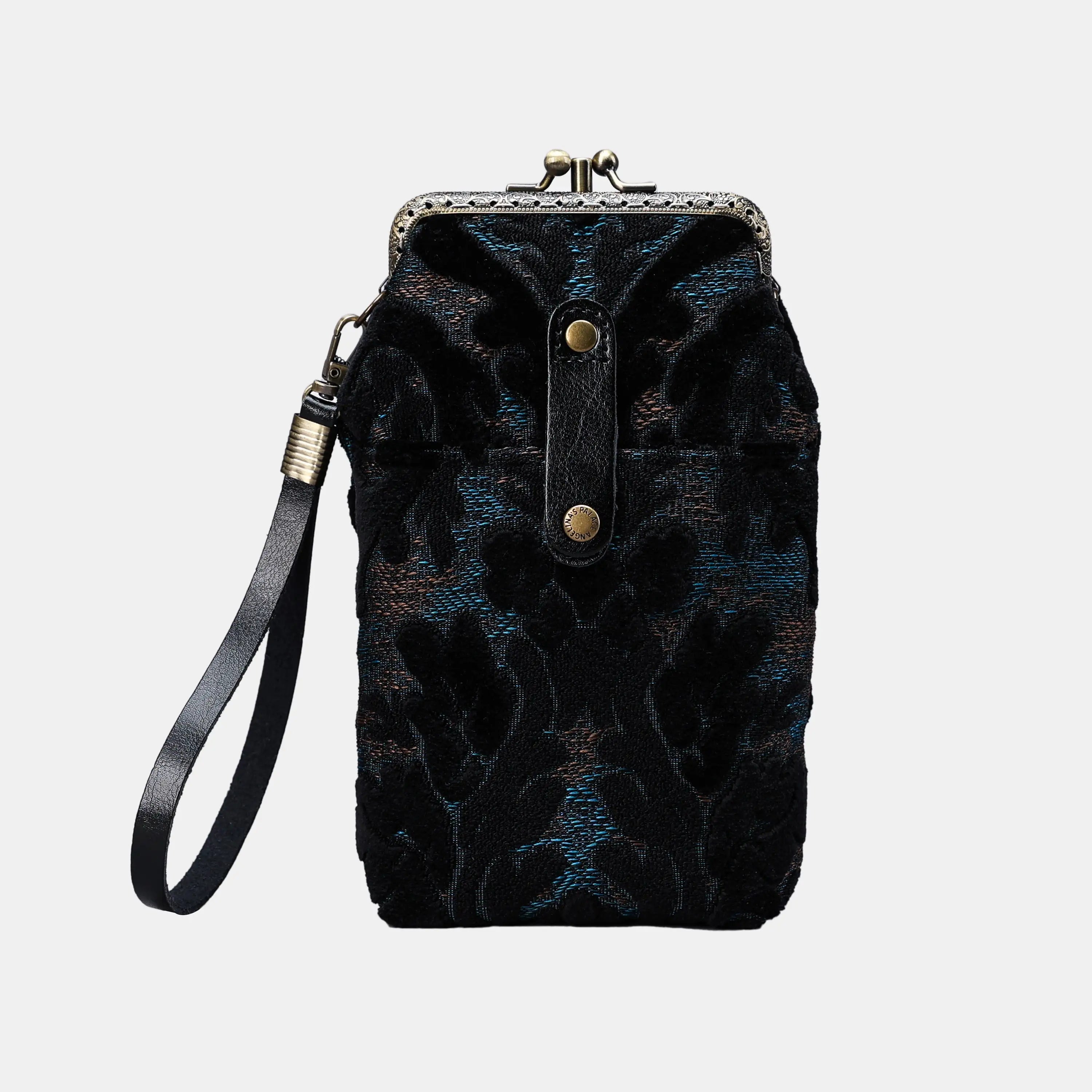 Burnout Velvet Black Carpet Phone Case Carpetbag of America front
