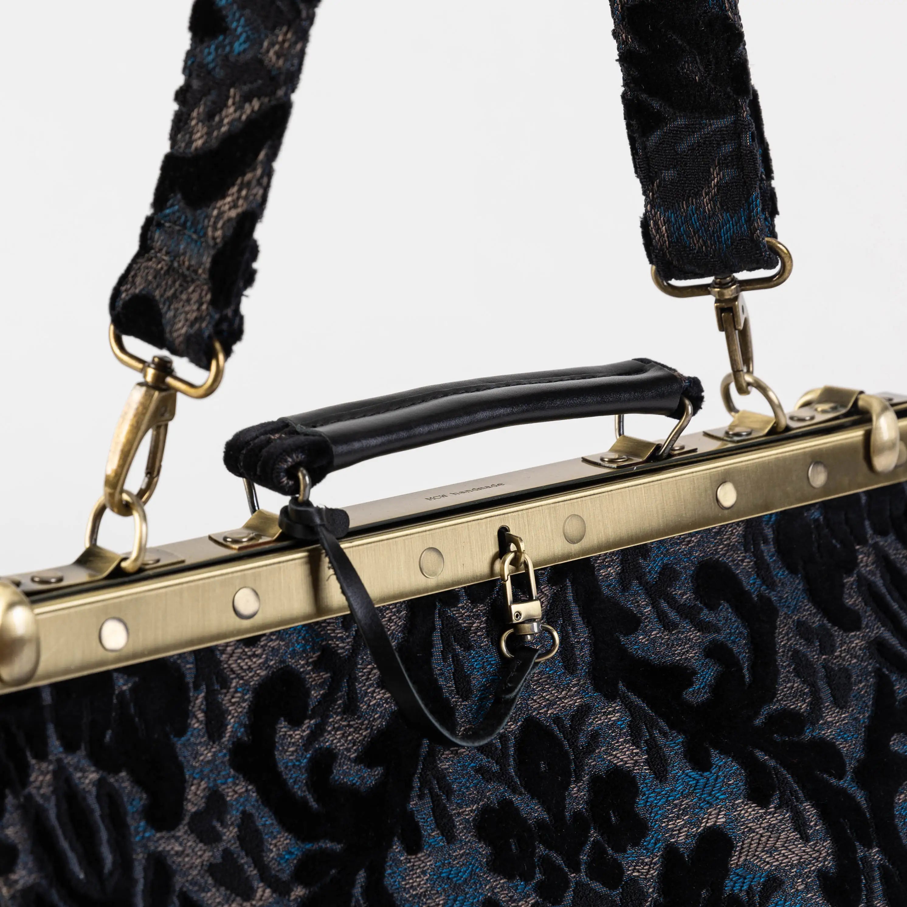 Burnout Velvet Black Celine Carpet Gladstone Bag of America handle