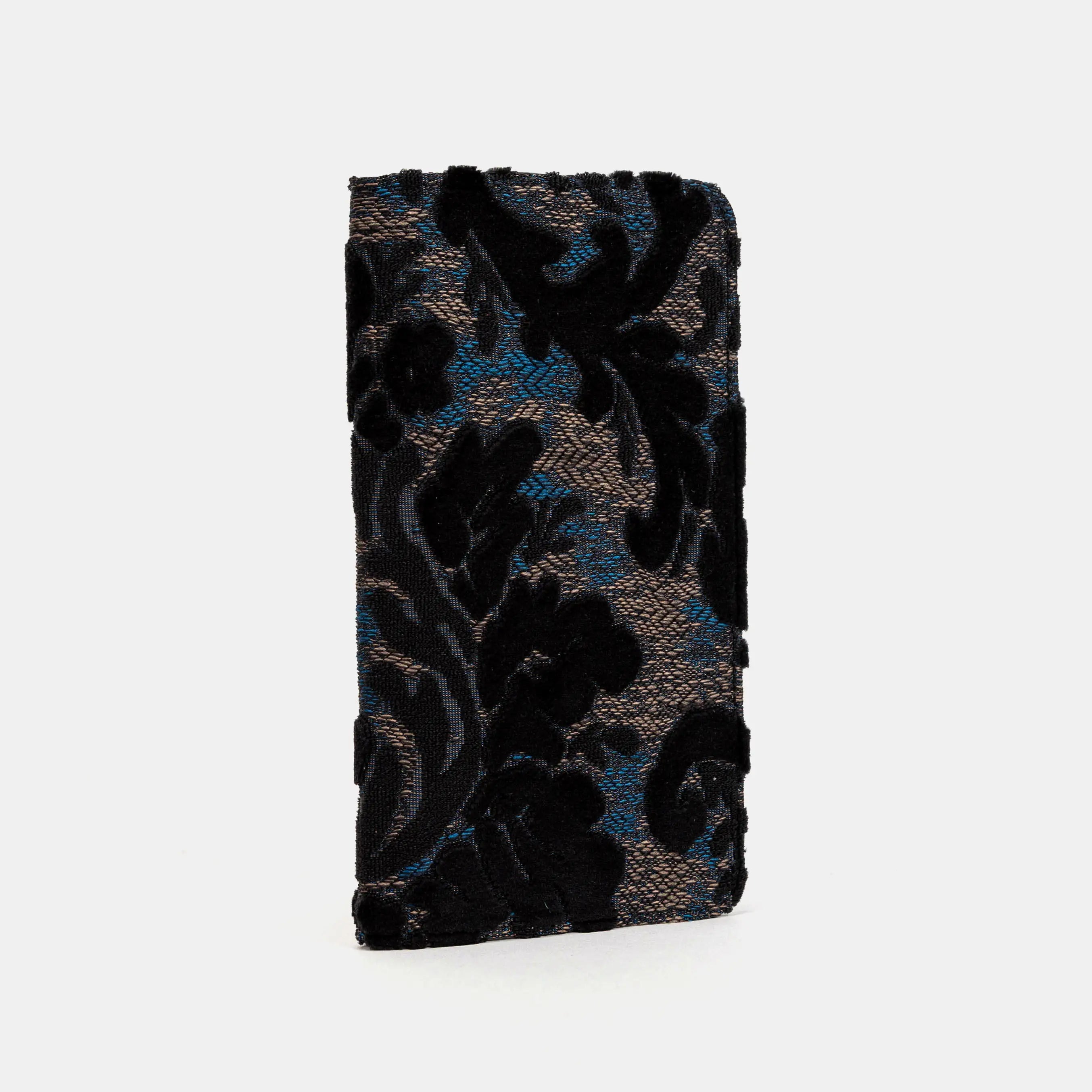 Burnout Velvet Black Checkbook Cover of America SIDE