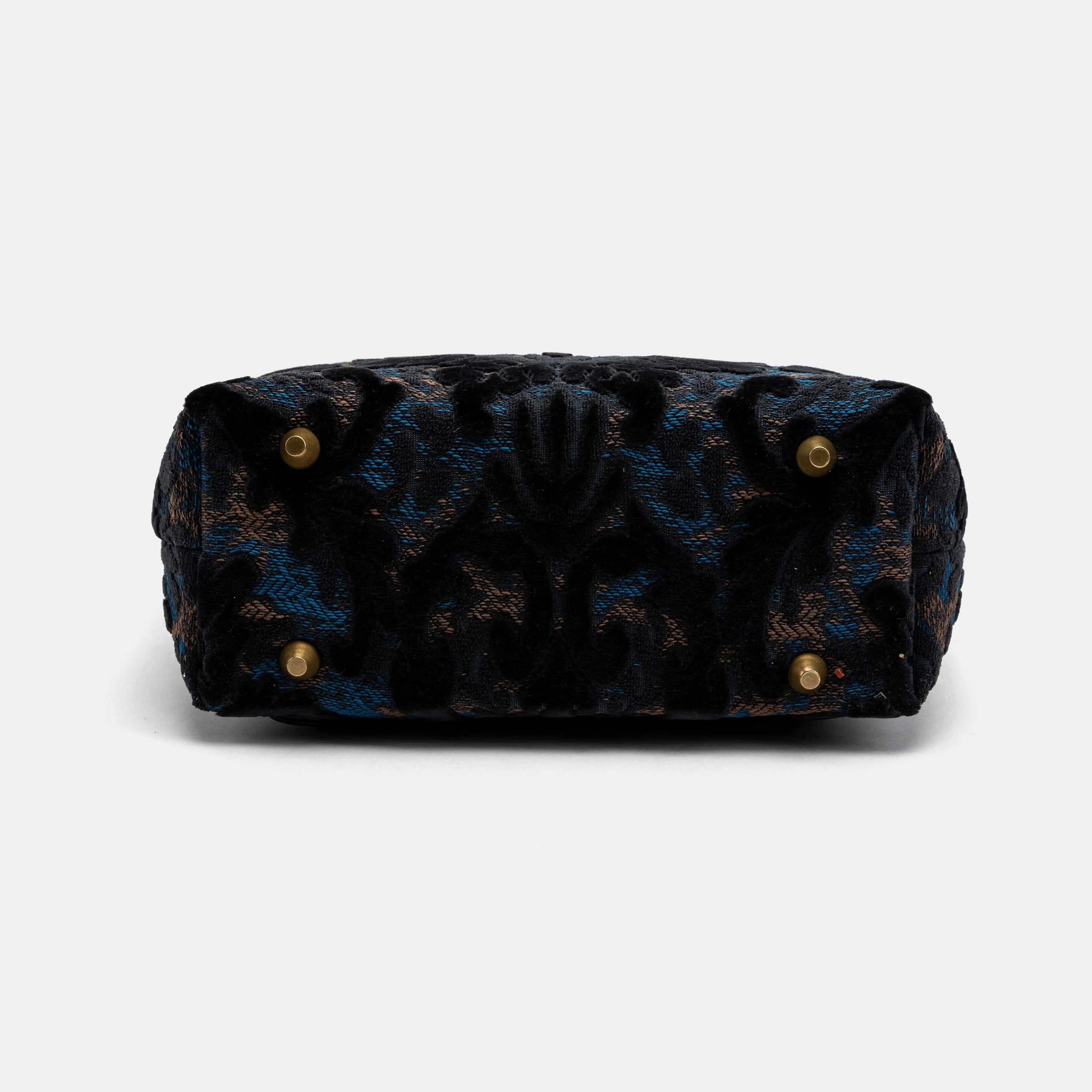 Burnout Velvet Black Everyday Backpack of America bottom