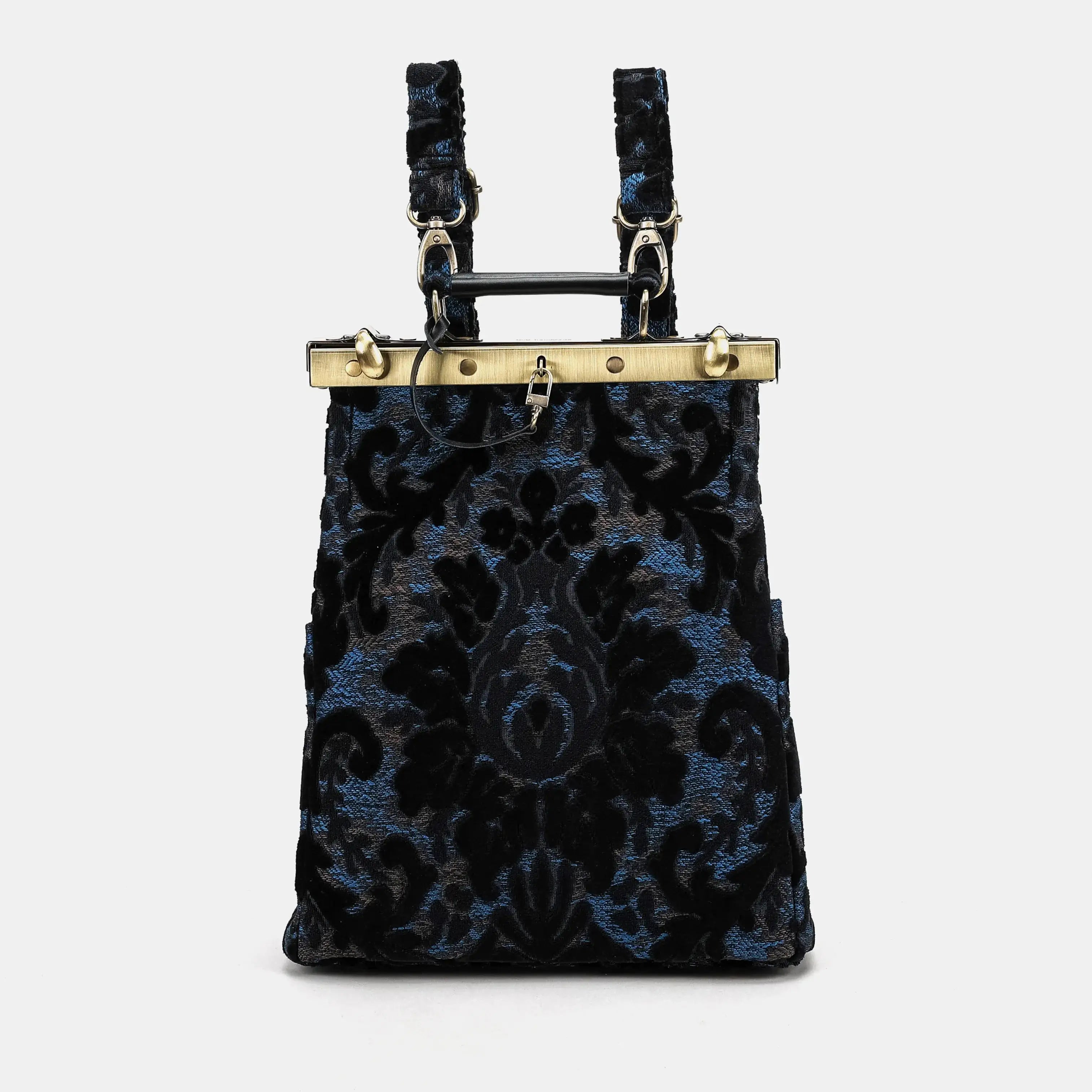 Burnout Velvet Black Helena Carpet Gladstone Backpack of America main