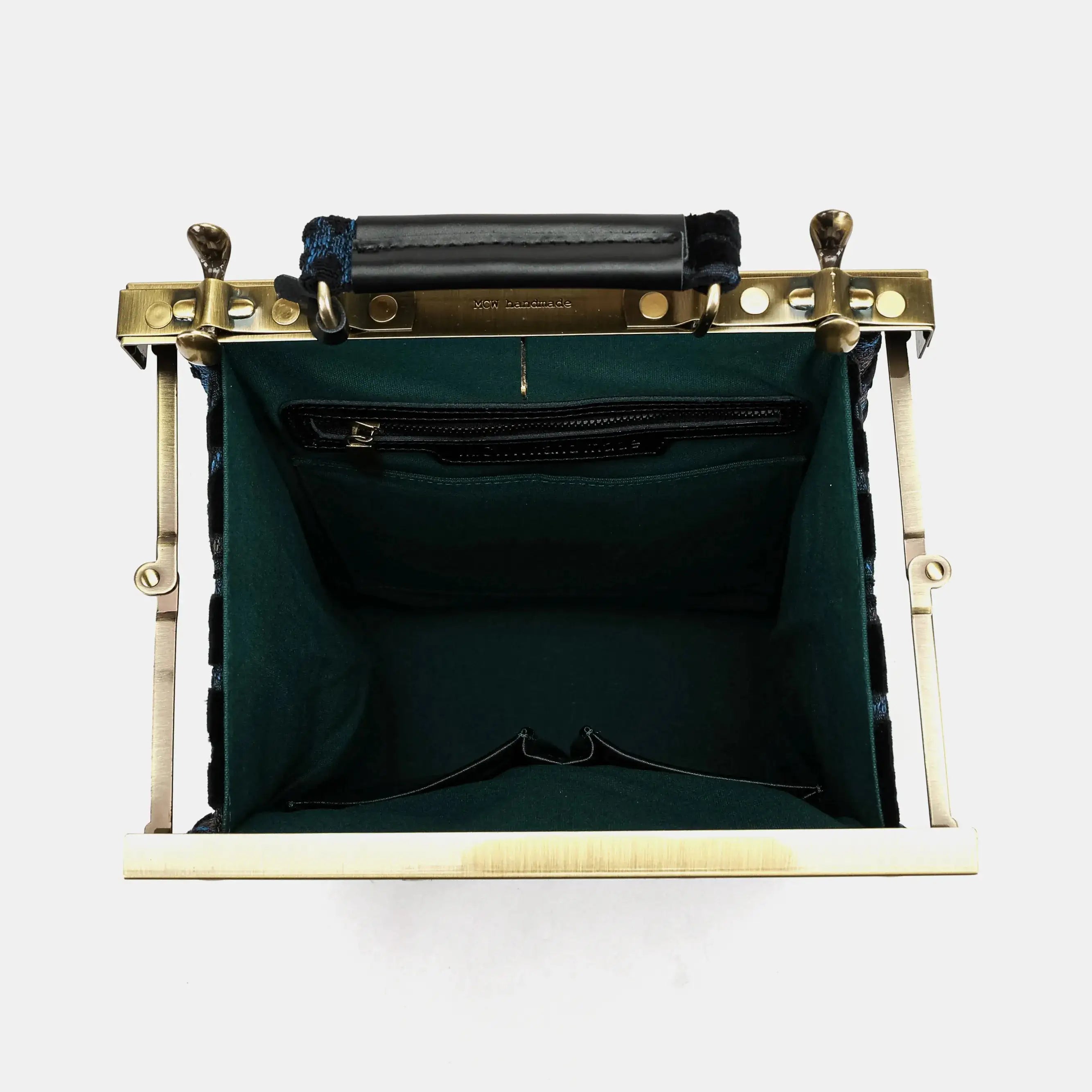 Burnout Velvet Black Helena Carpet Gladstone Backpack of America inside