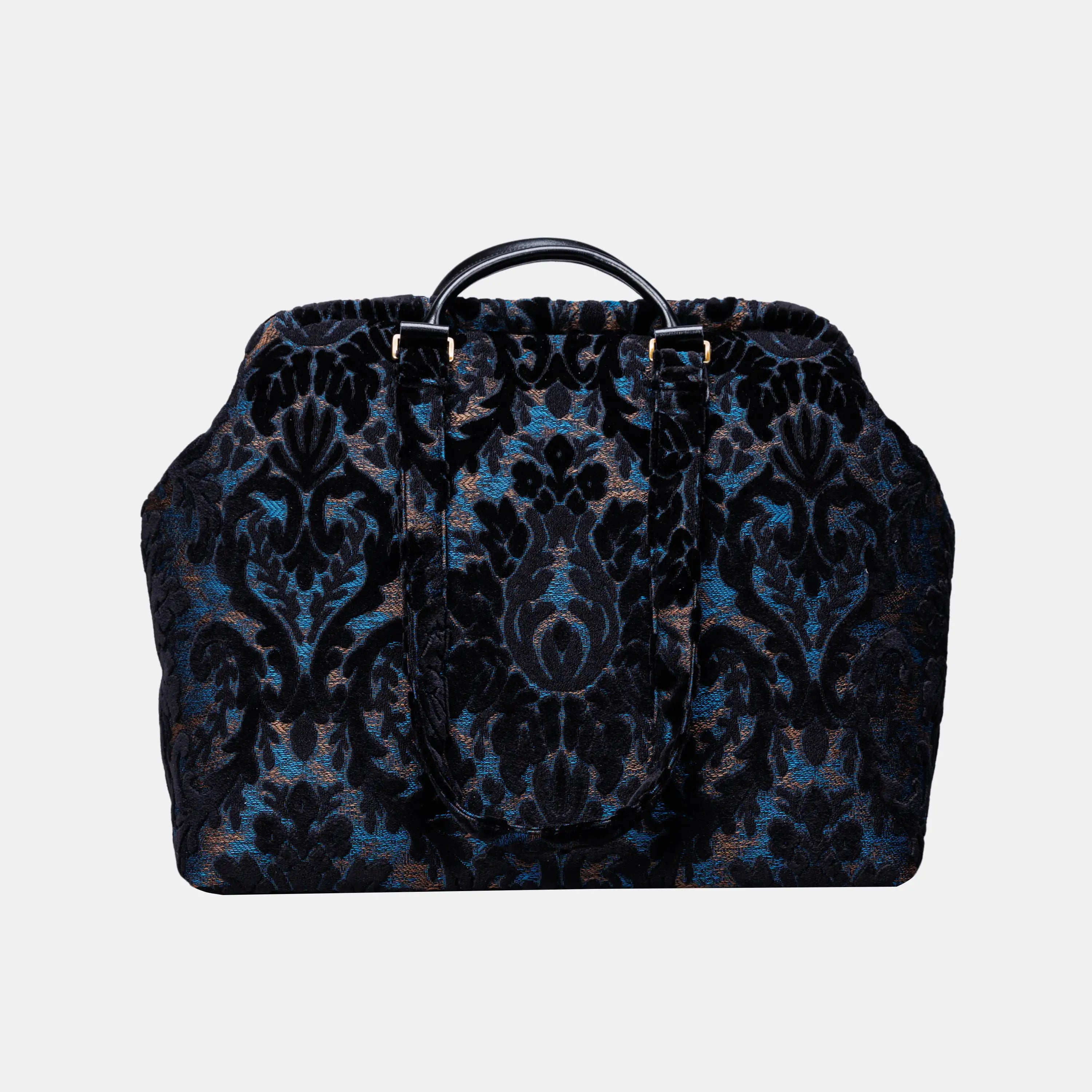 Burnout Velvet Black Knitting Project Bag of America-main