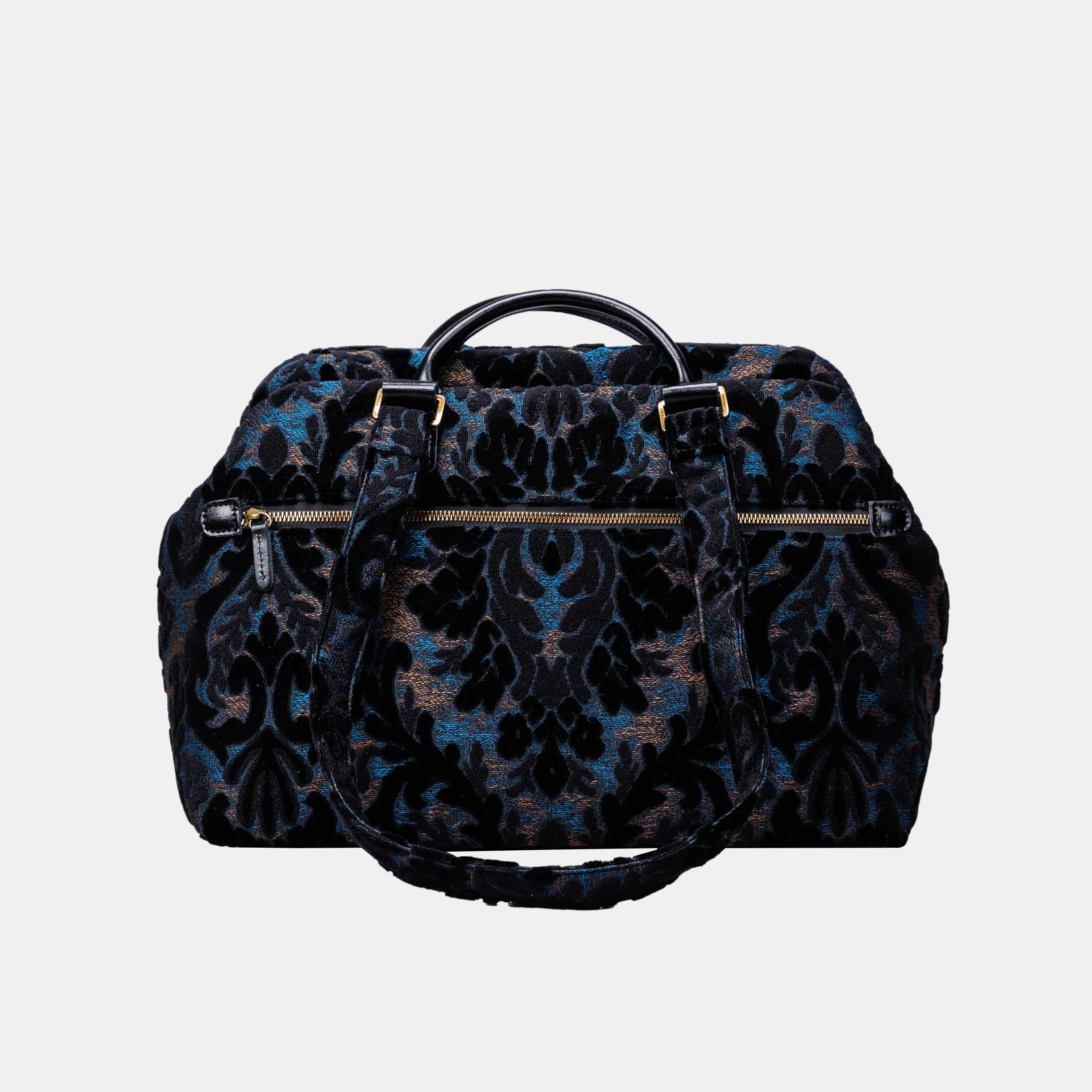 Burnout Velvet Black Knitting Project Bag  of America back