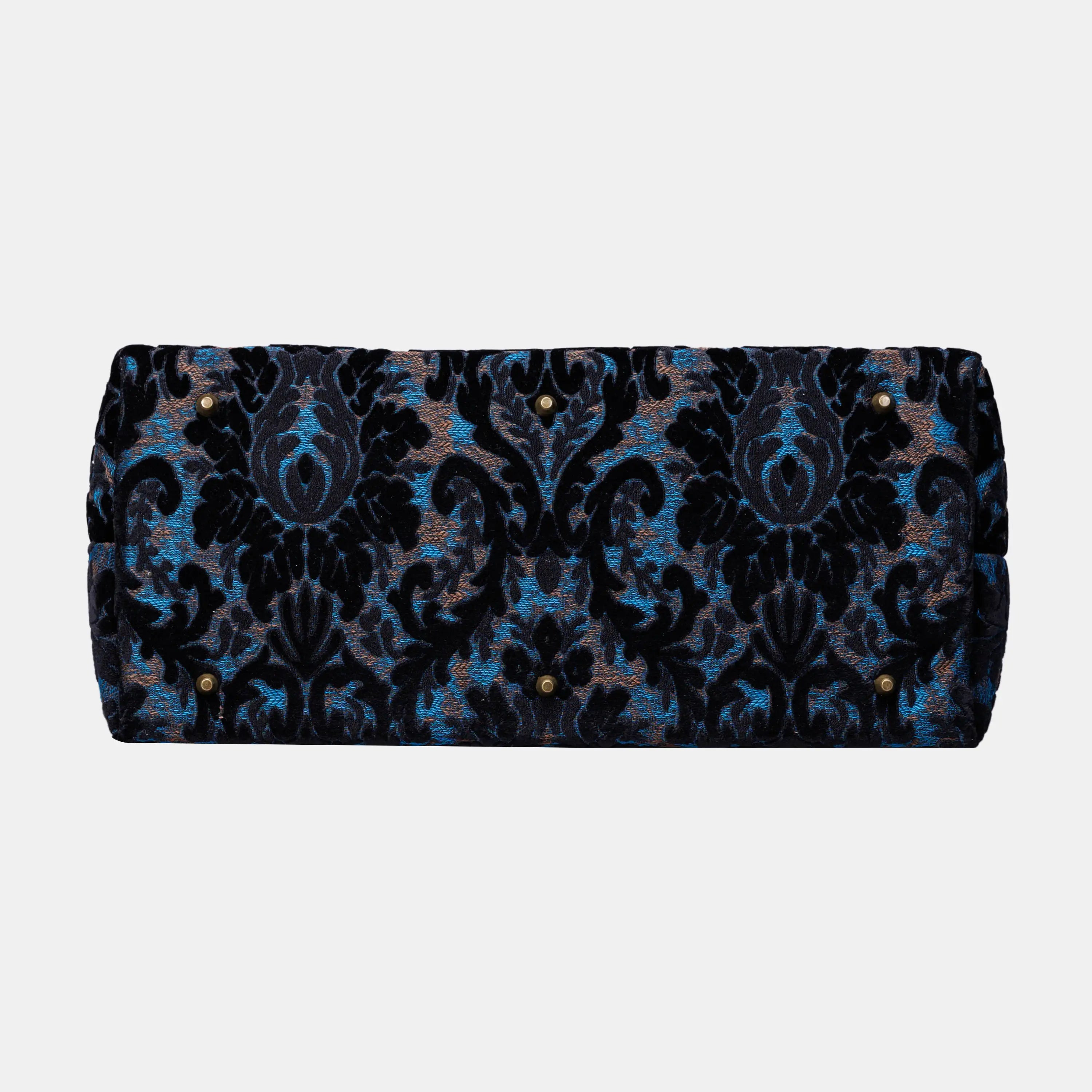 Burnout Velvet Black Large Carpetbag   of America bottom