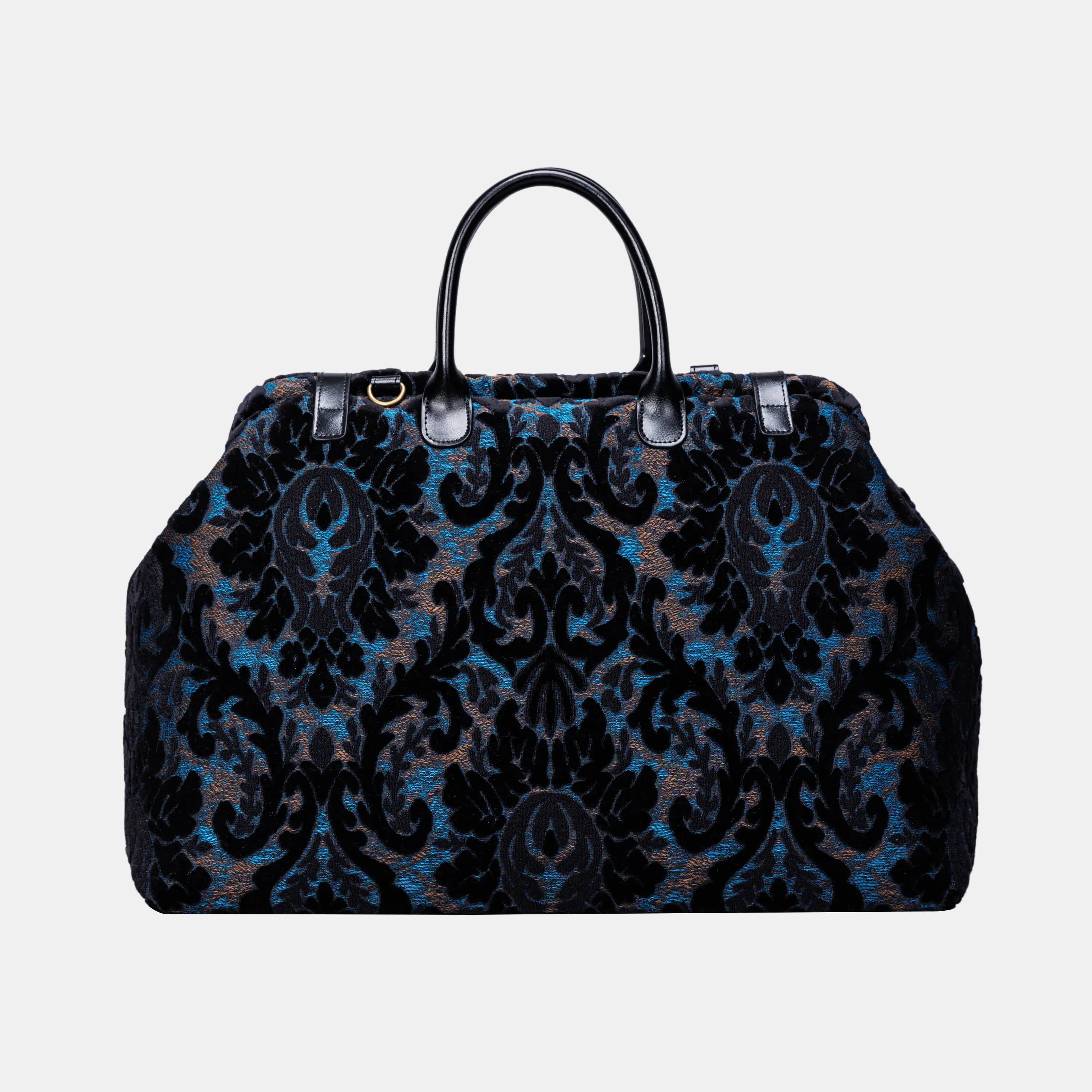 Burnout Velvet Black Large Carpetbag   of America back