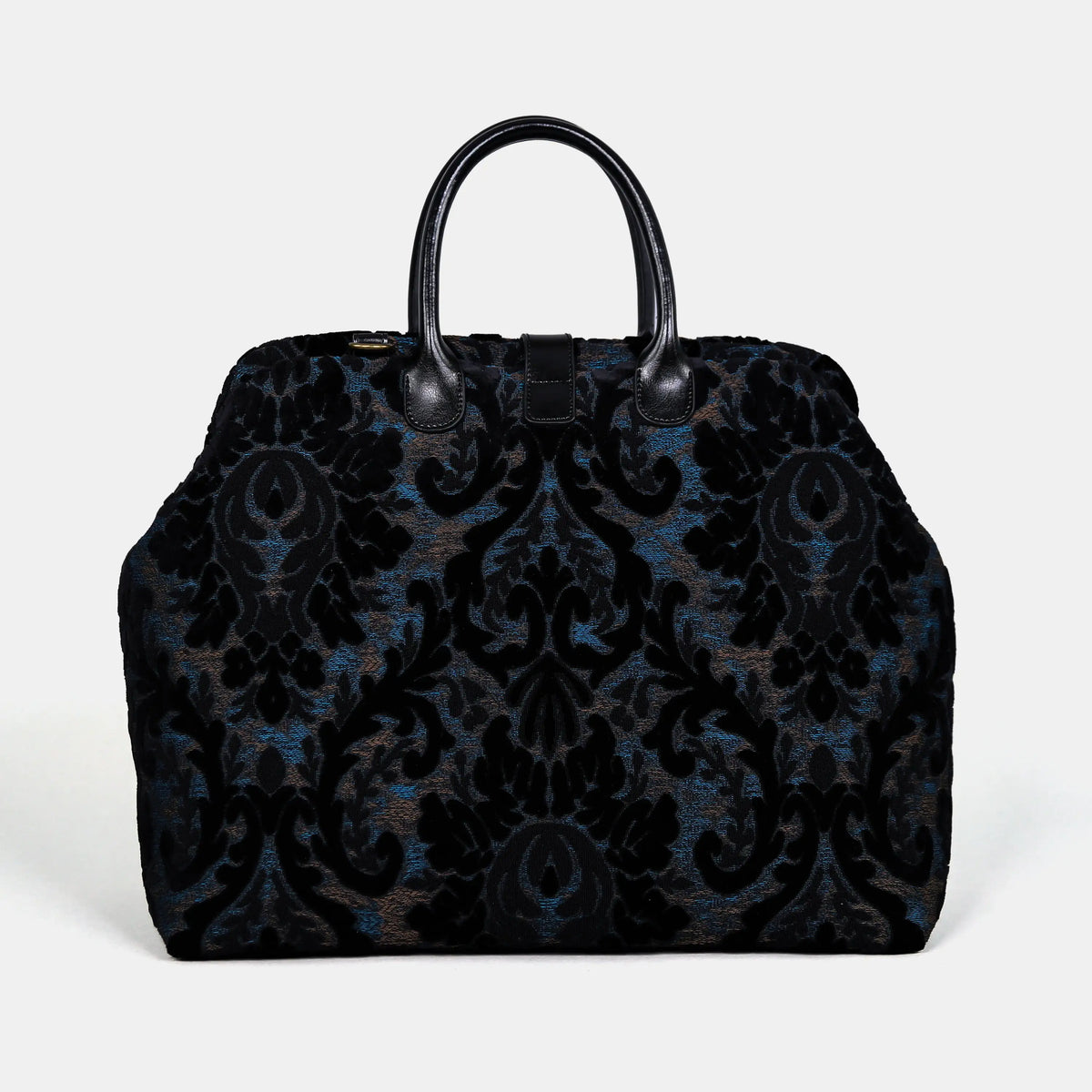 Burnout Velvet Black Mary Poppins Weekender Carpetbag of America back