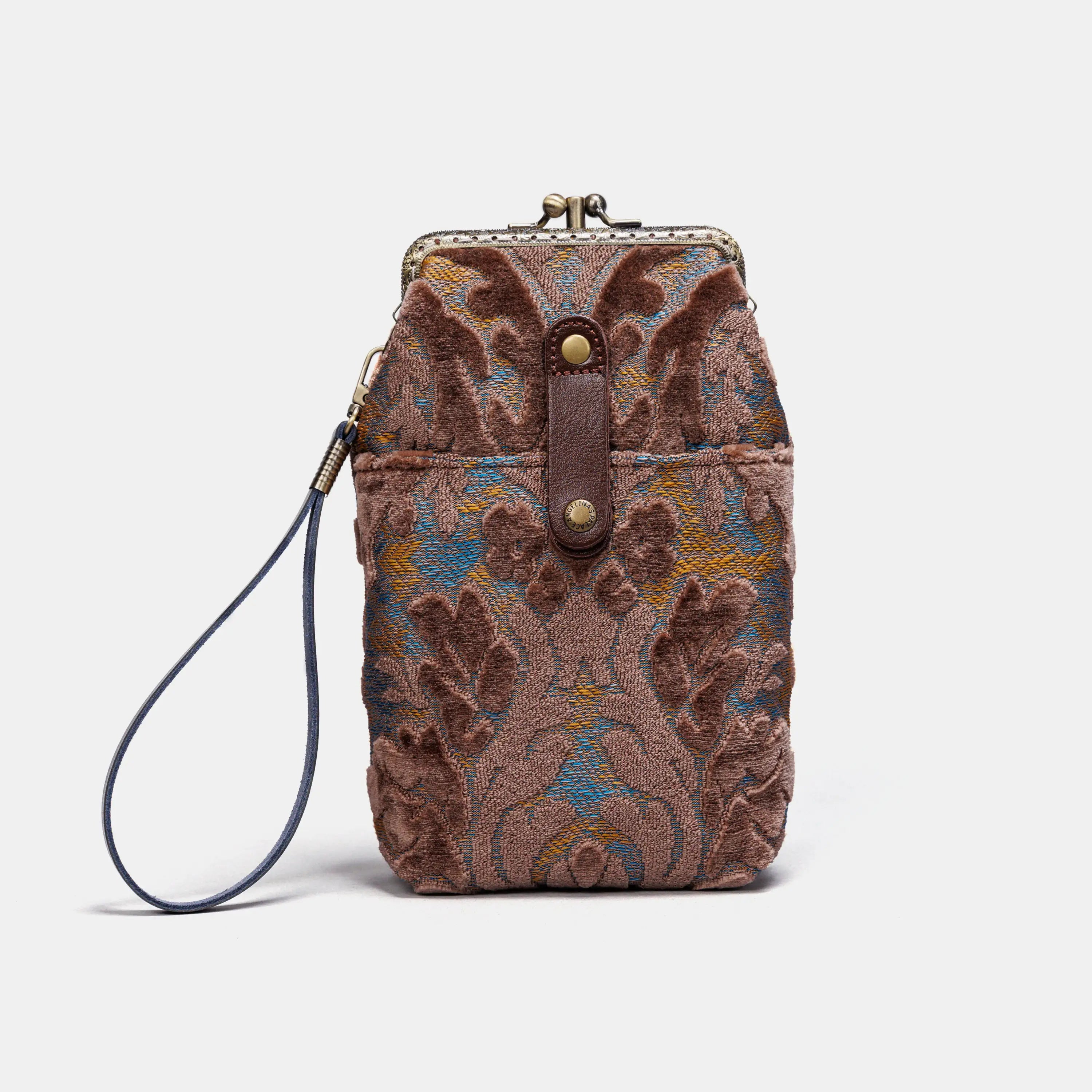 Burnout Velvet Camel Carpet Phone Case Carpetbag of America front
