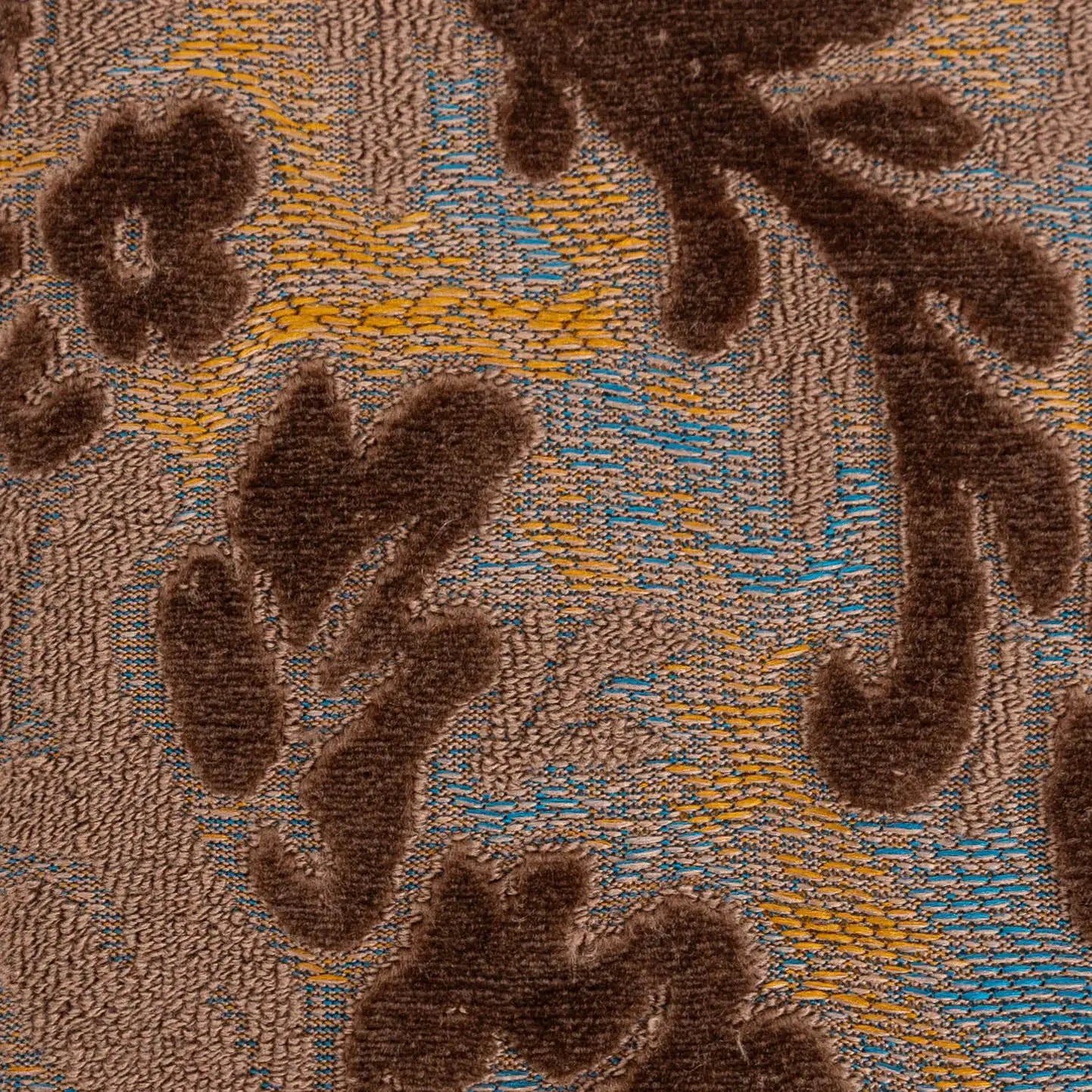 Burnout Velvet Camel Checkbook Cover of America detail