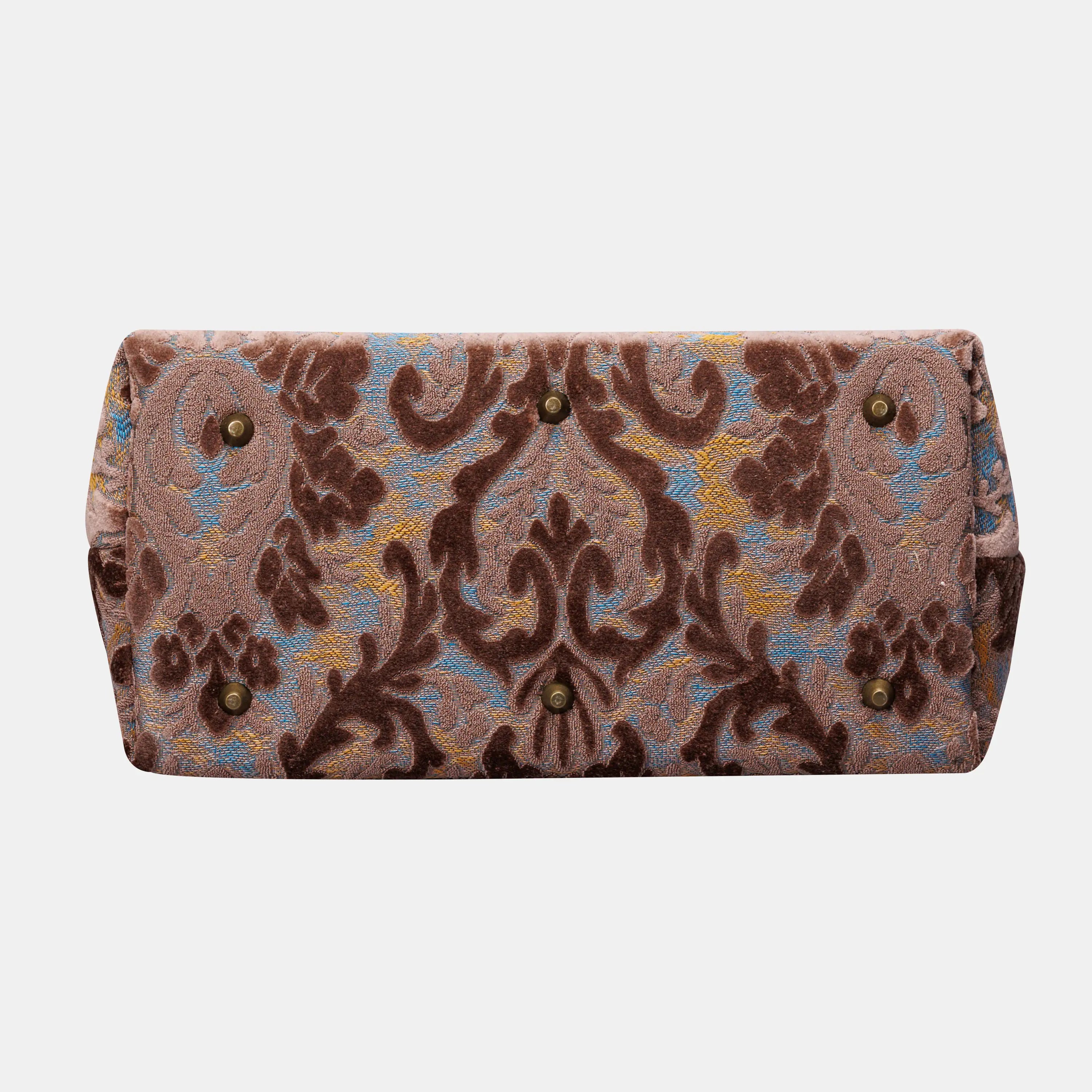 Burnout Velvet Camel Knitting Project Bag  of America  bottom