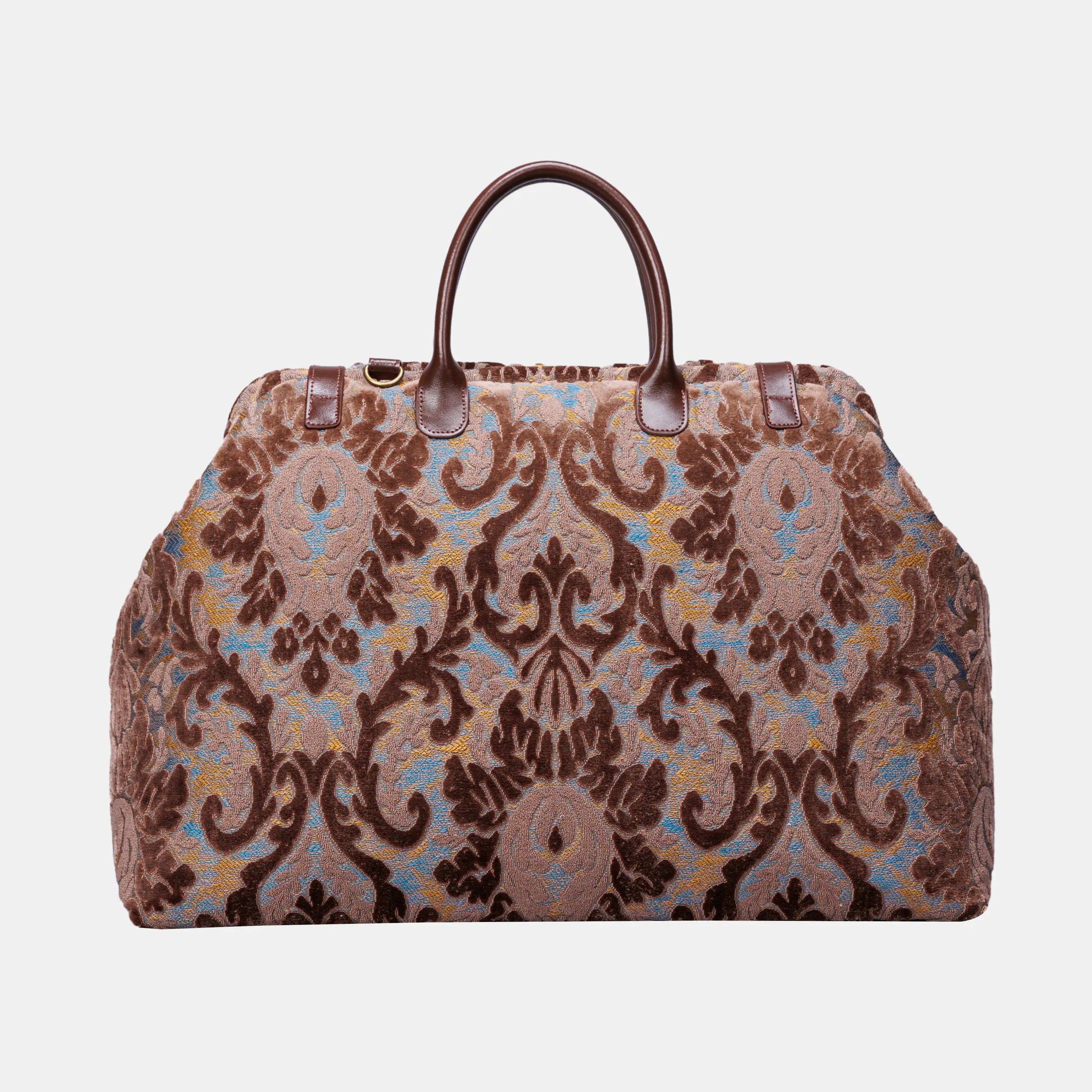 Burnout Velvet Camel Large Carpetbag   of America back