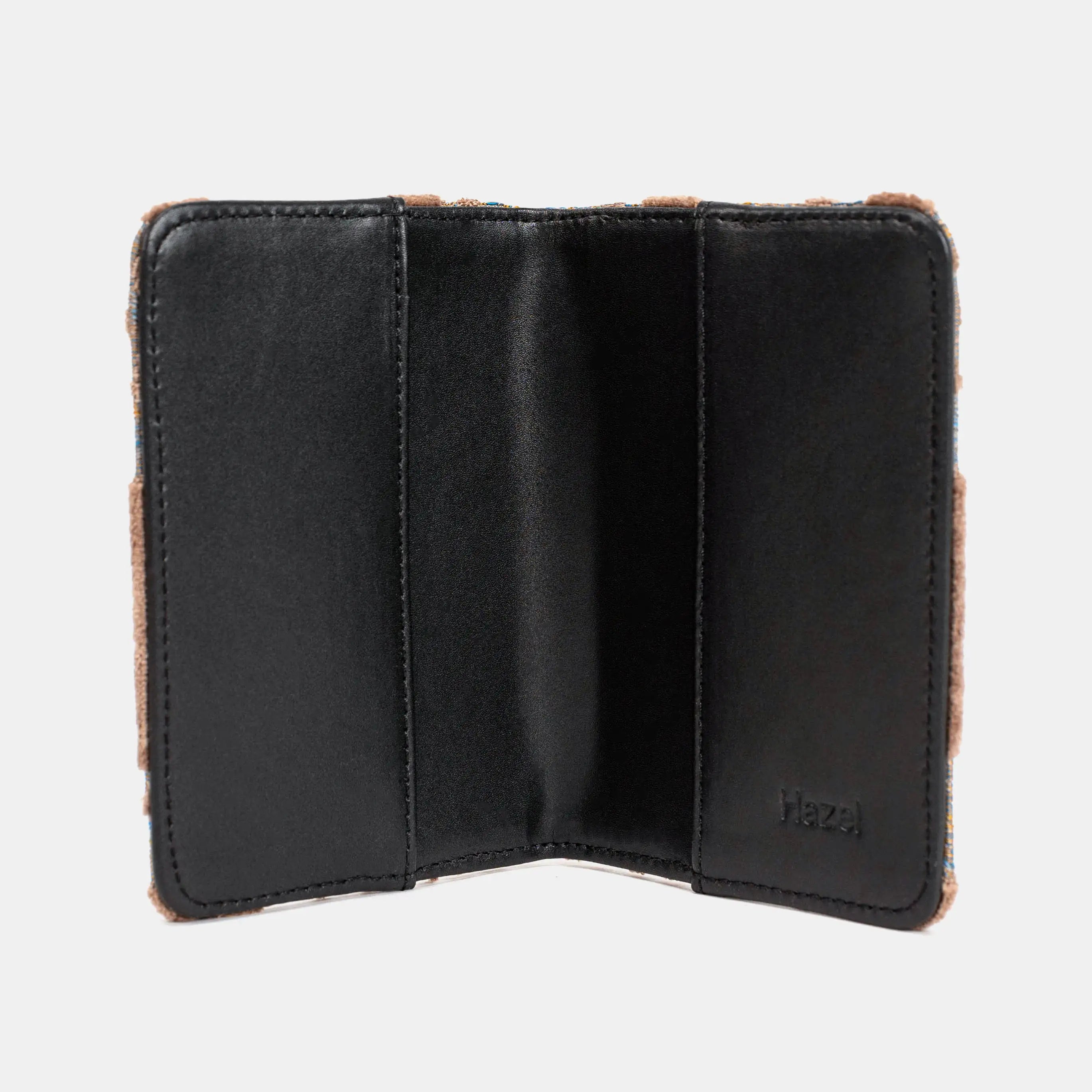 Burnout Velvet Camel Passport Cover of America inside