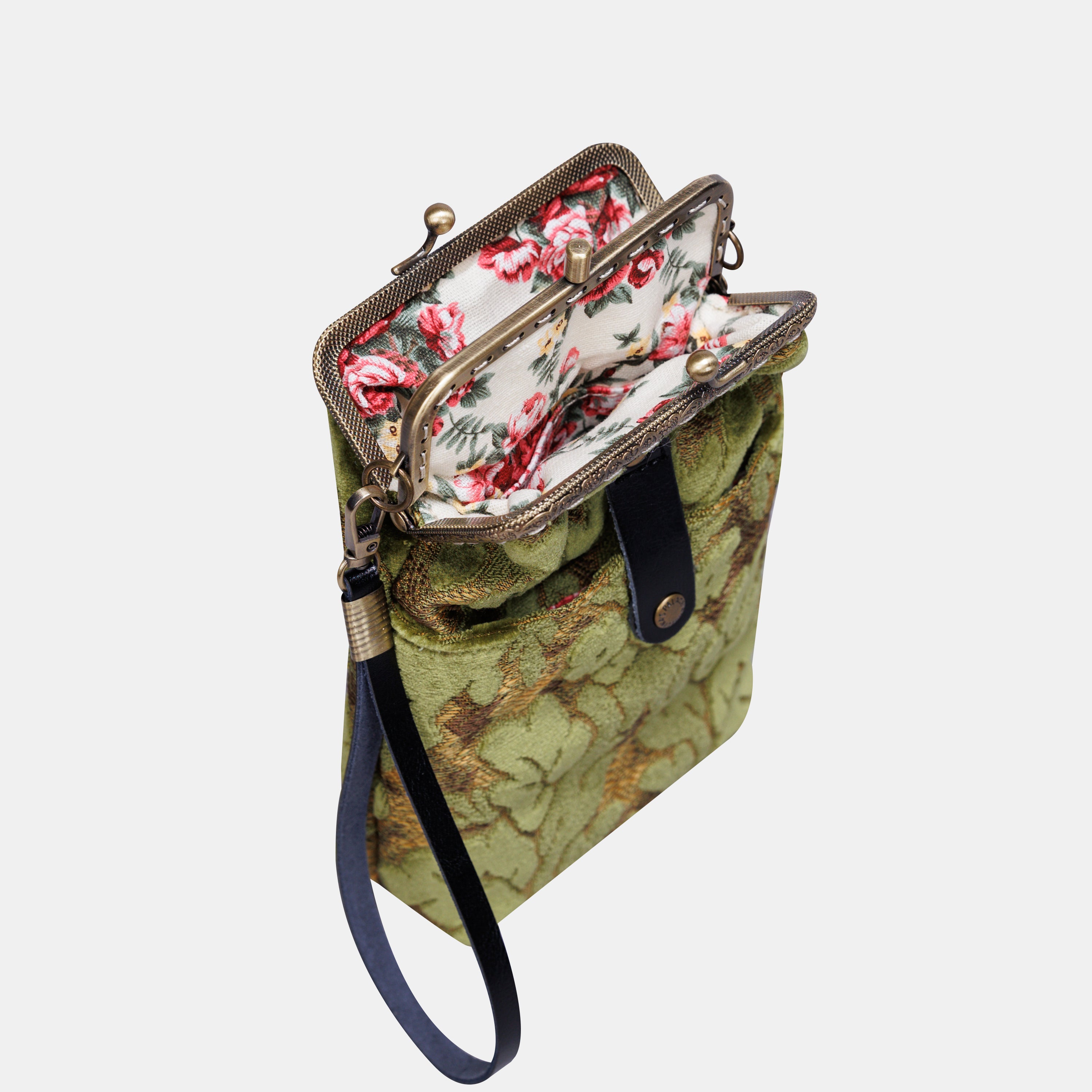Burnout Velvet Fern Green Carpet Phone Case Carpetbag of America standing