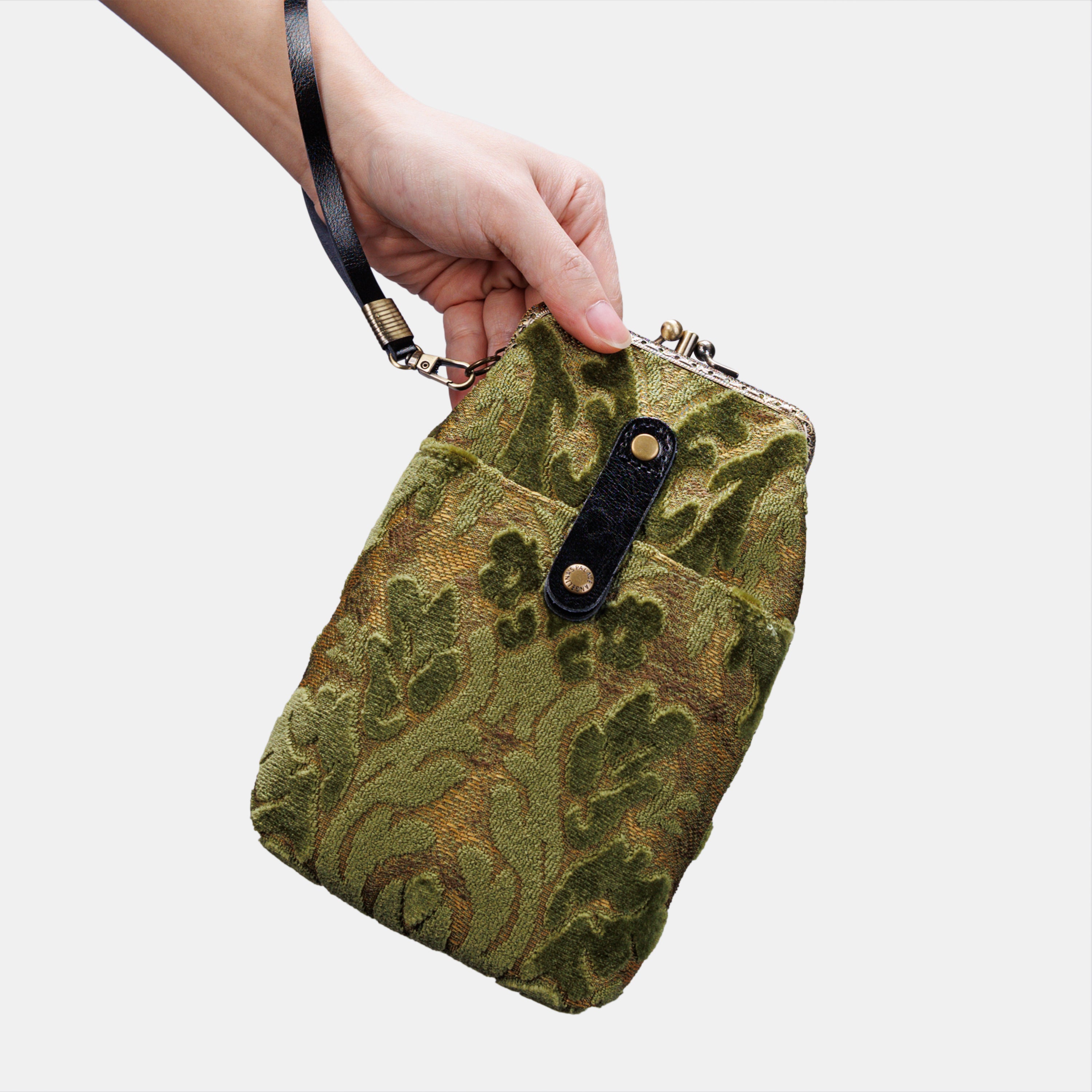 Burnout Velvet Fern Green Carpet Phone Case Carpetbag of America main