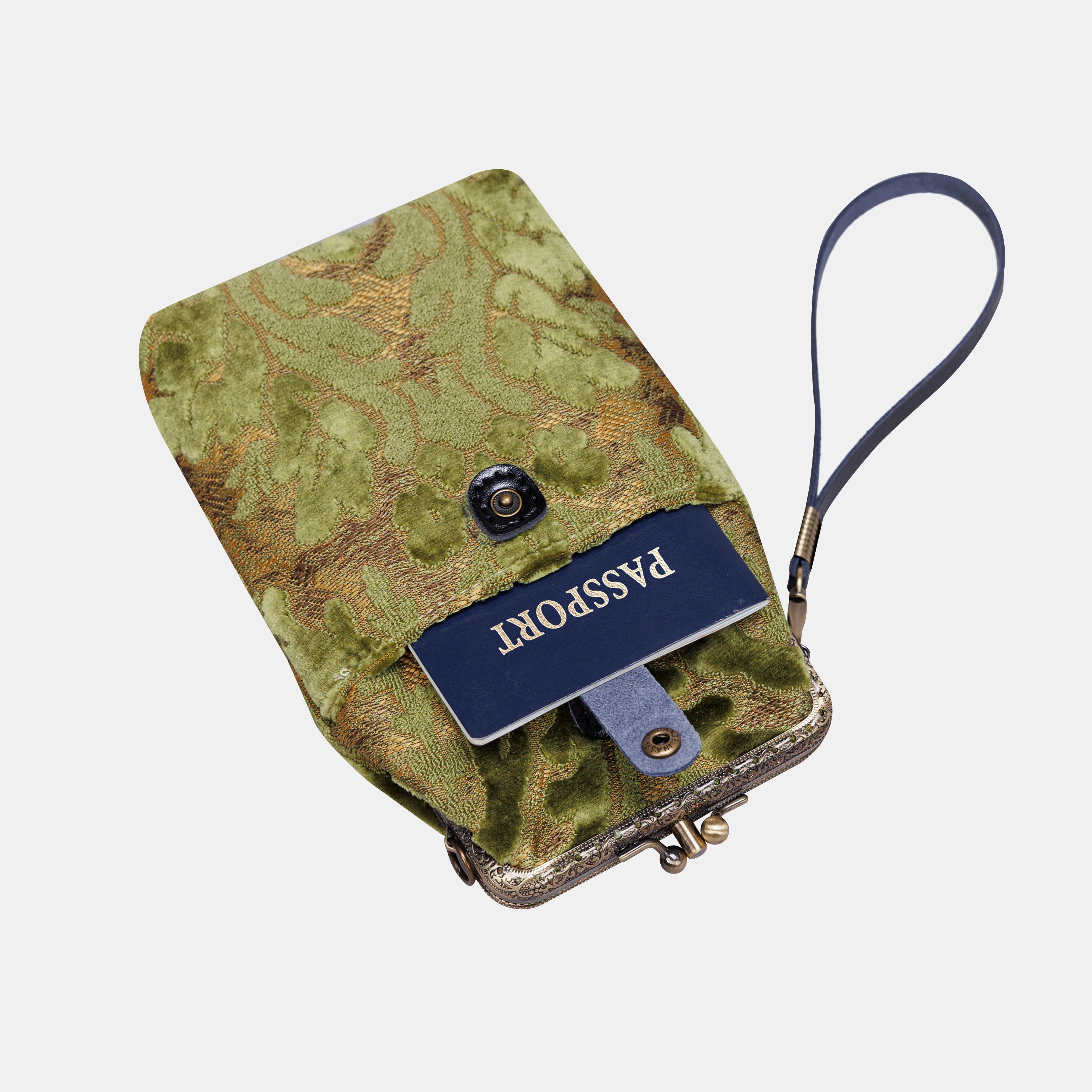 Burnout Velvet Fern Green Carpet Phone Case Carpetbag of America pocket