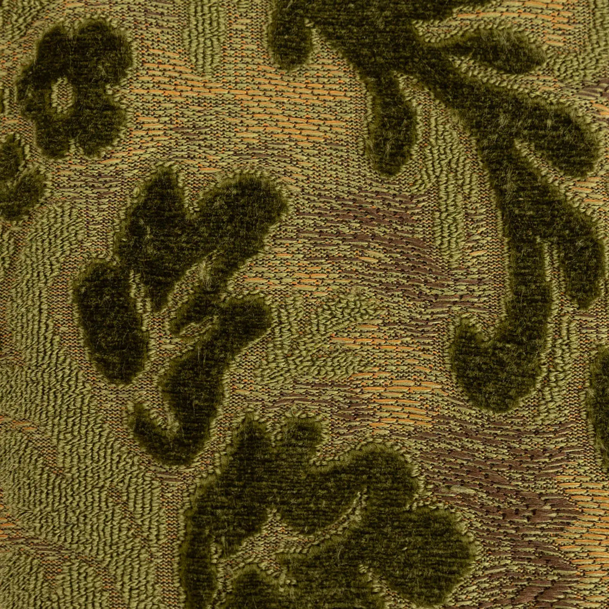 Burnout Velvet Fern Green Checkbook Cover of America detail