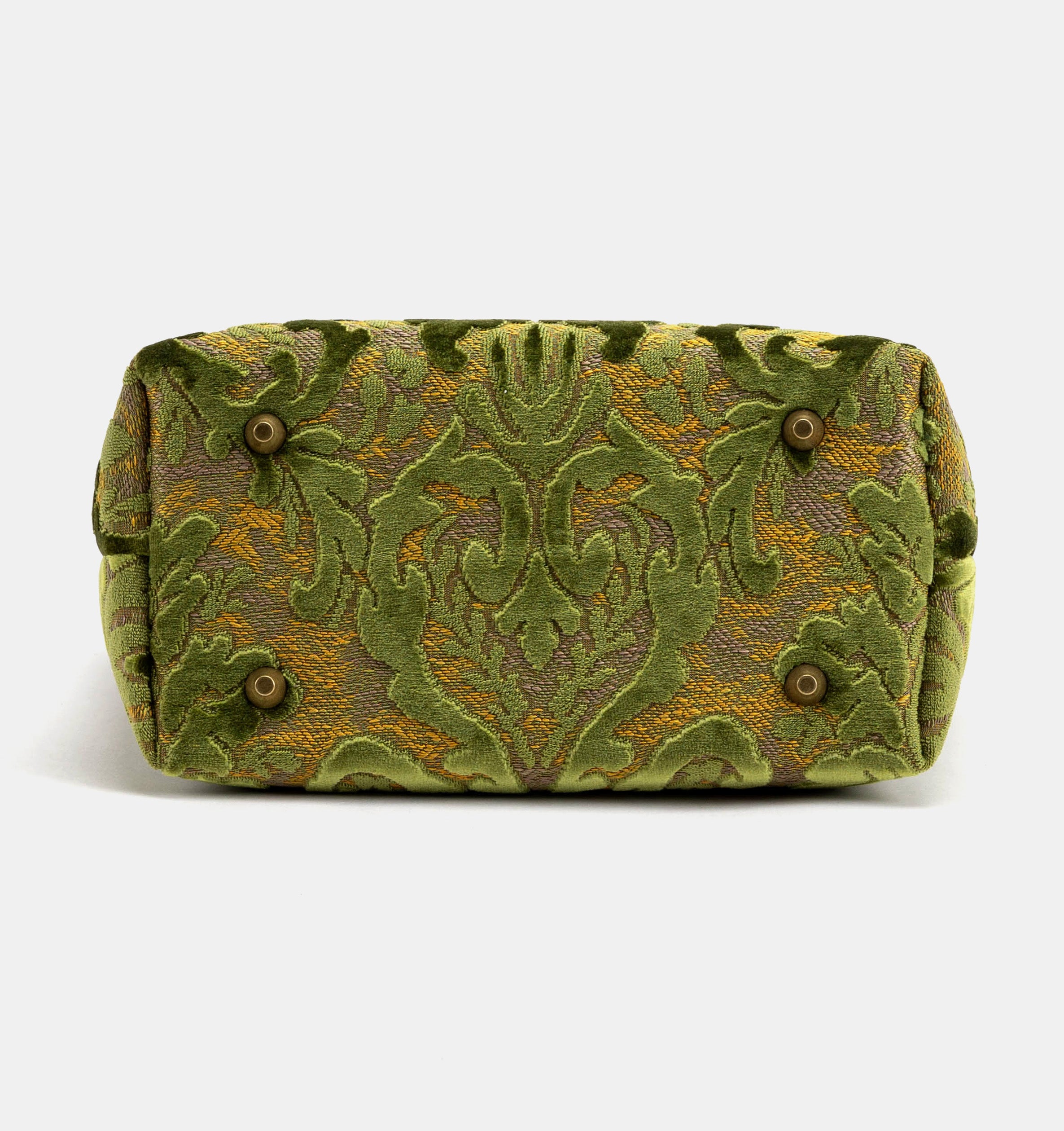 Burnout Velvet Fern Green Everyday Tote Bag Carpetbag of America bottom
