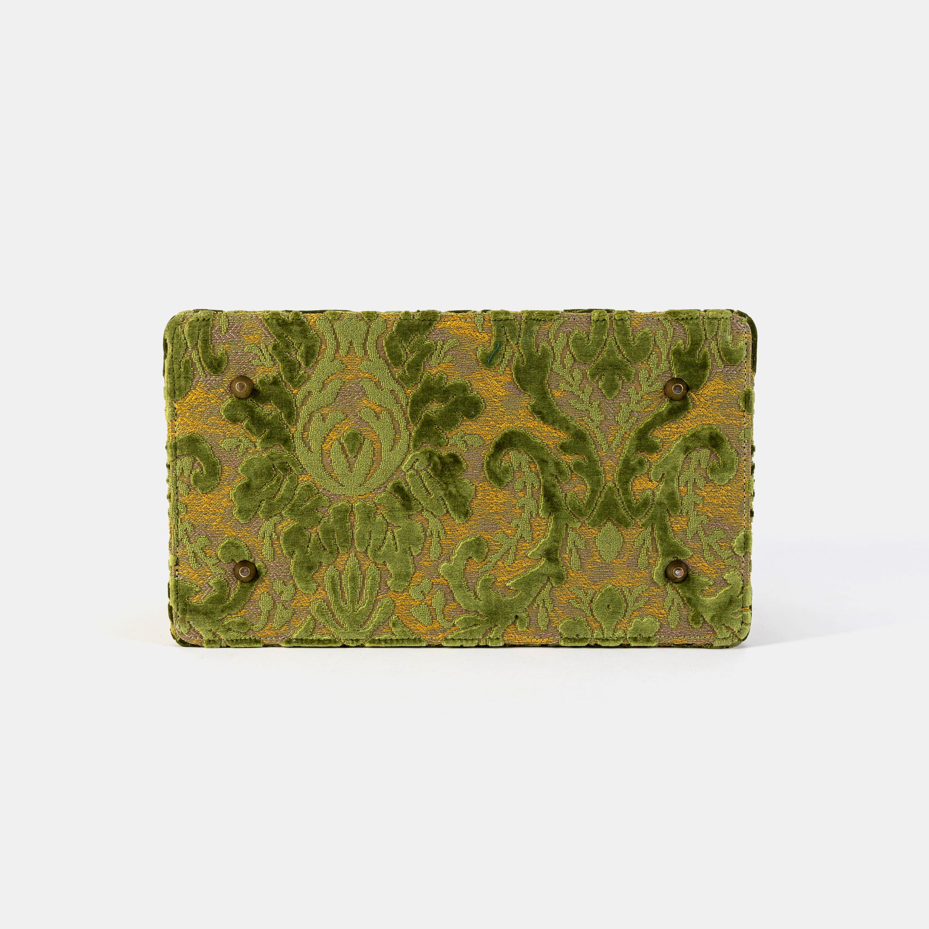 Burnout Velvet Fern Green Genevieve Carpet Gladstone Bag of America bottom