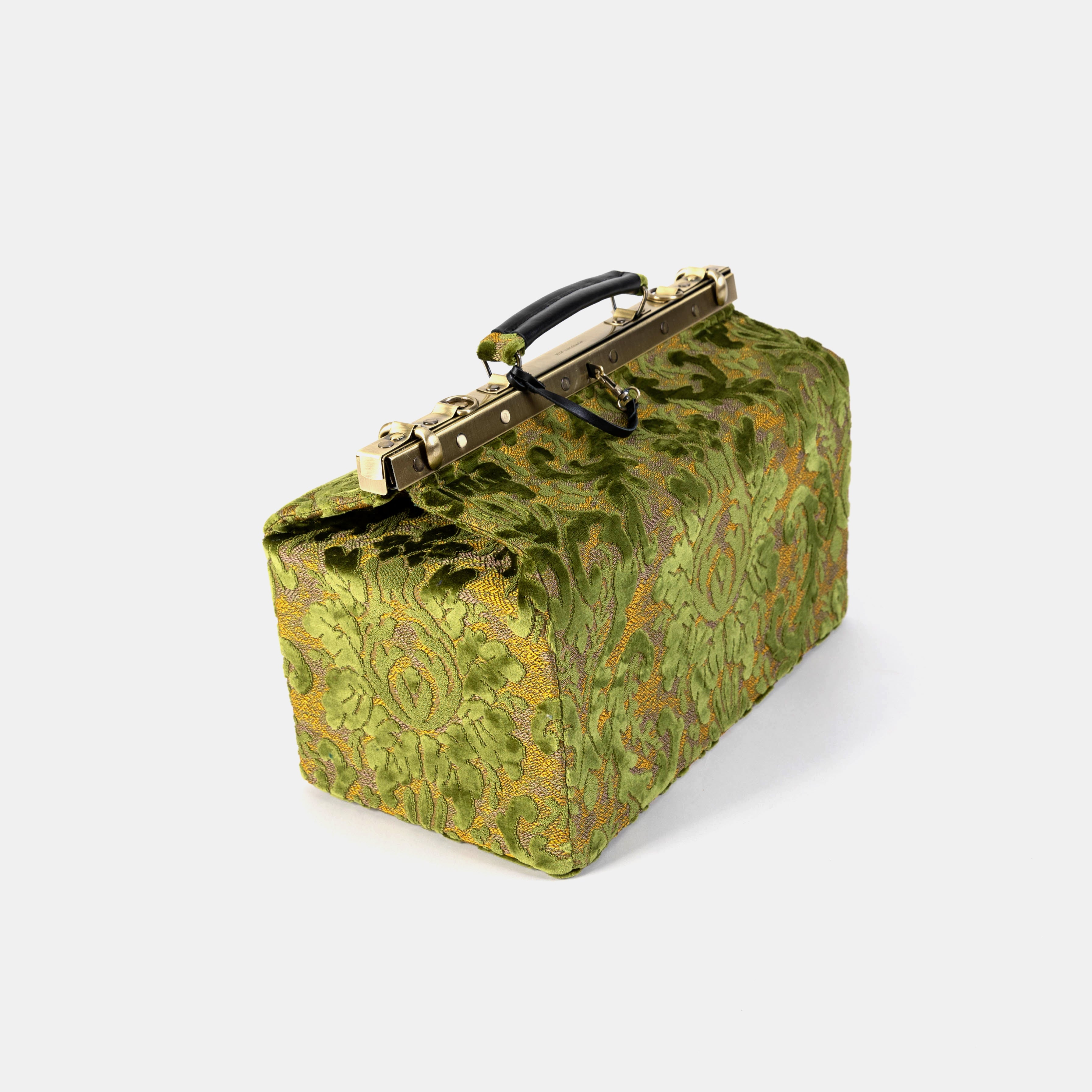 Burnout Velvet Fern Green Genevieve Carpet Gladstone Bag of America side