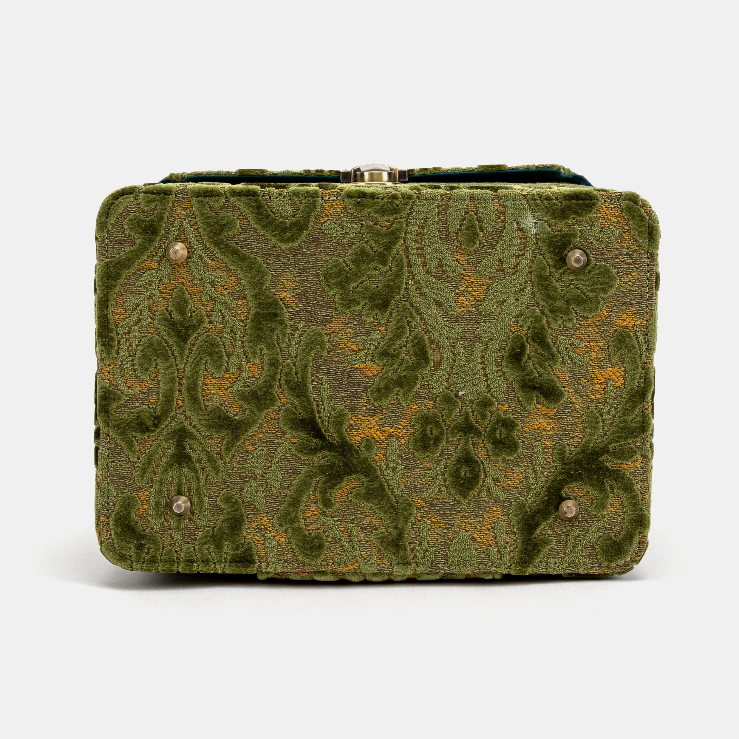 Burnout Velvet Fern Green Josephine Large Train Case bottom