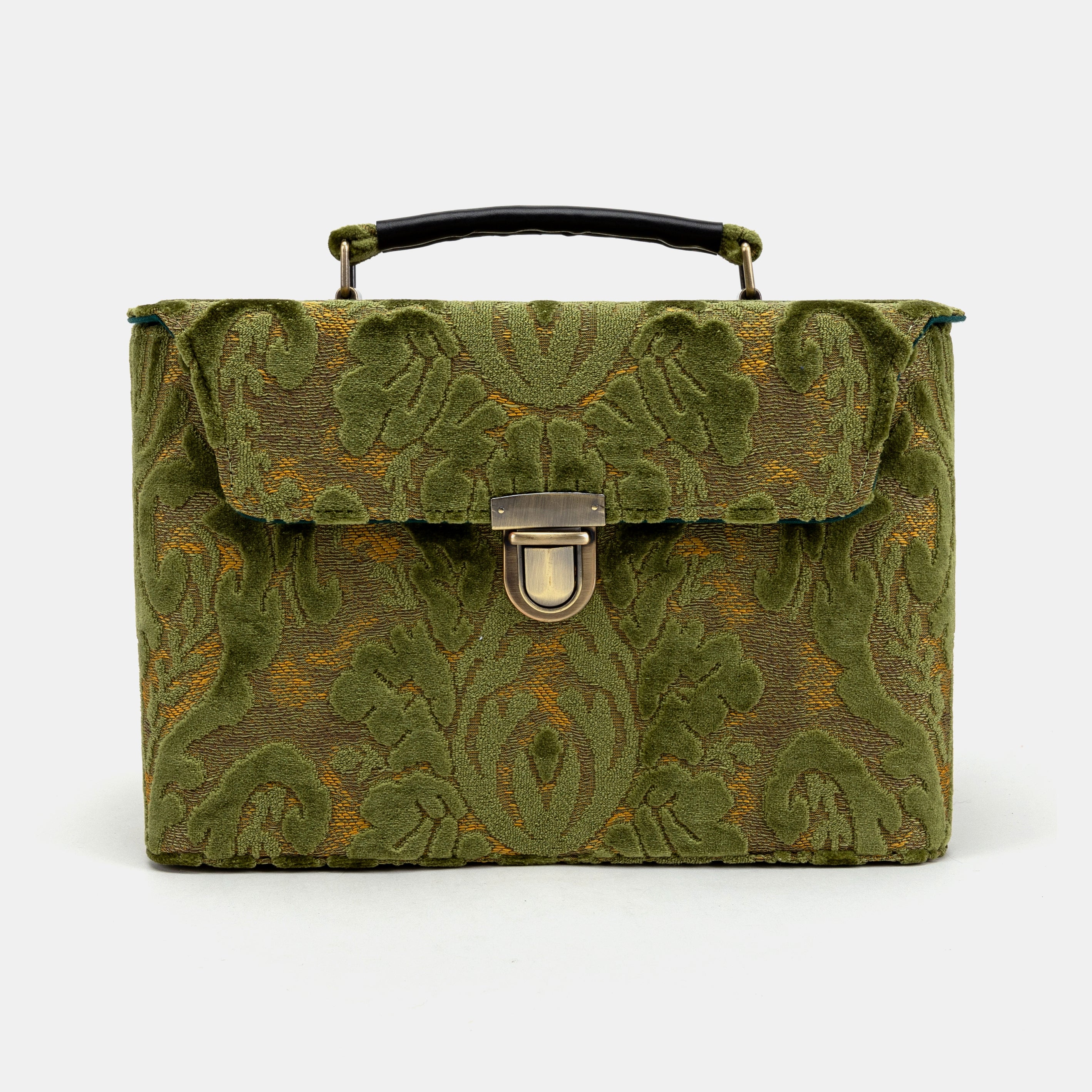 Burnout Velvet Fern Green Josephine Large Train Case main