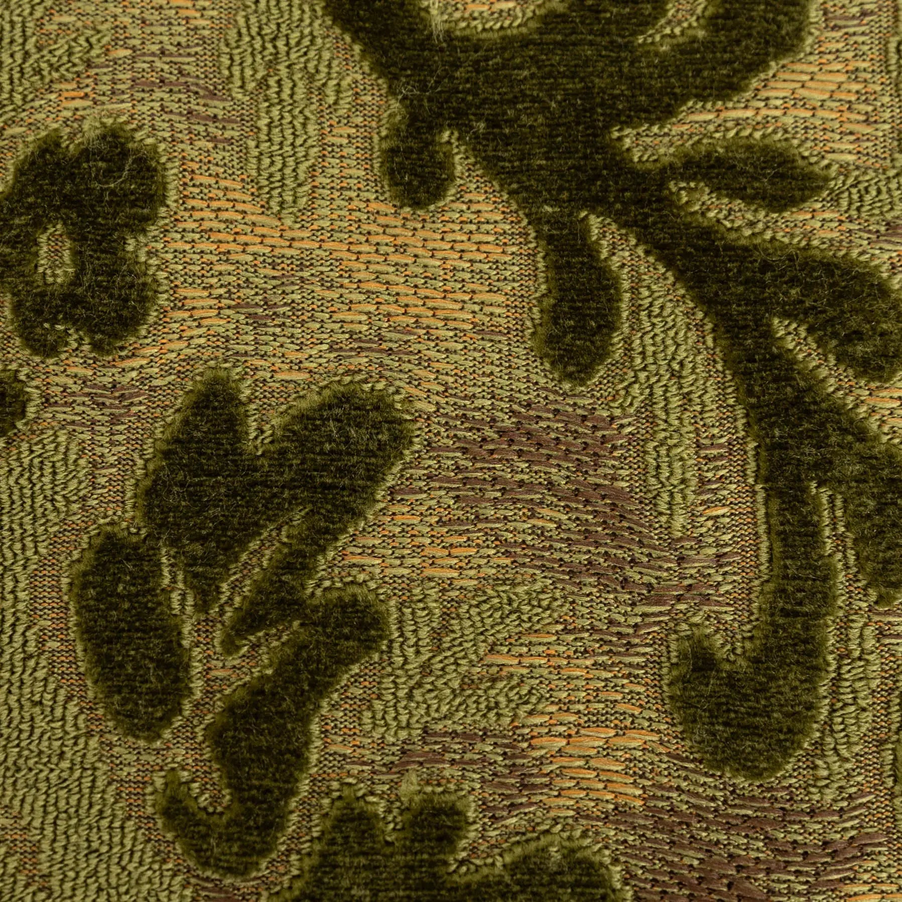 Burnout Velvet Fern Green Passport Cover of America detail