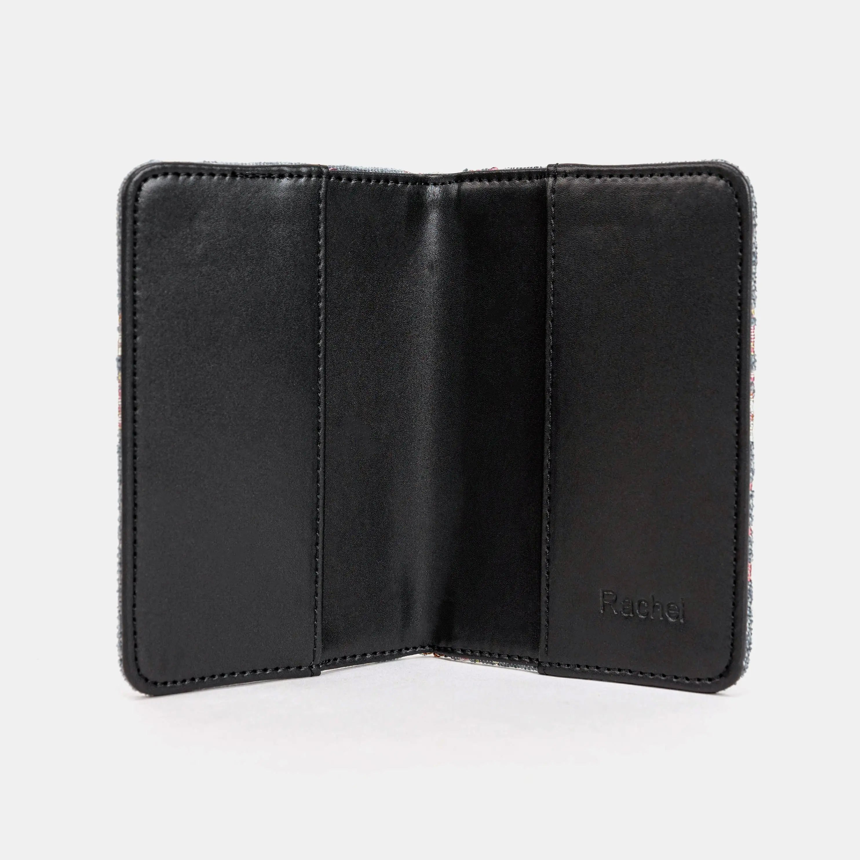 Burnout Velvet Fern Green Passport Cover of America inside