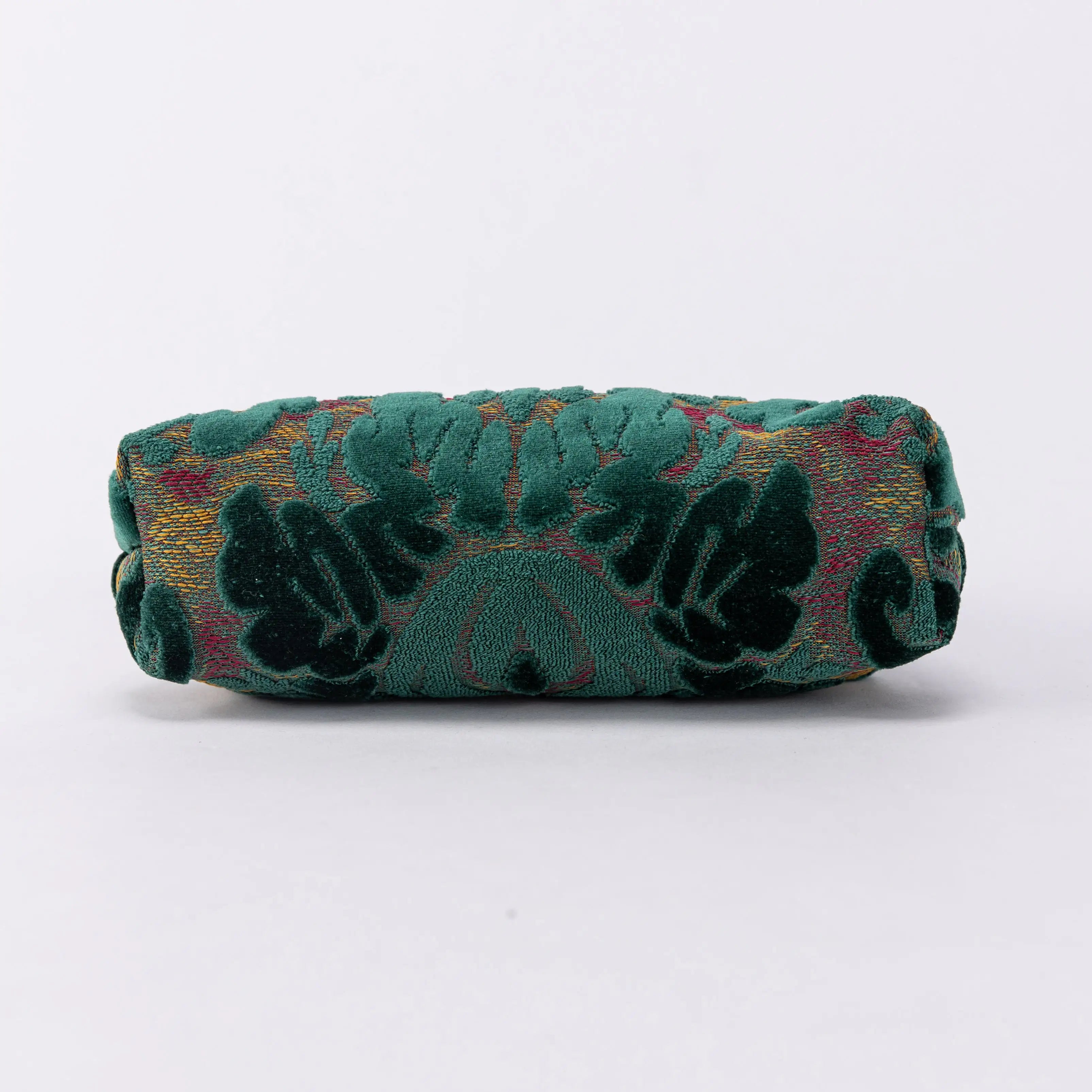 Burnout Velvet Jade Green Alma Evening Clutch Carpet Bag of America bottom