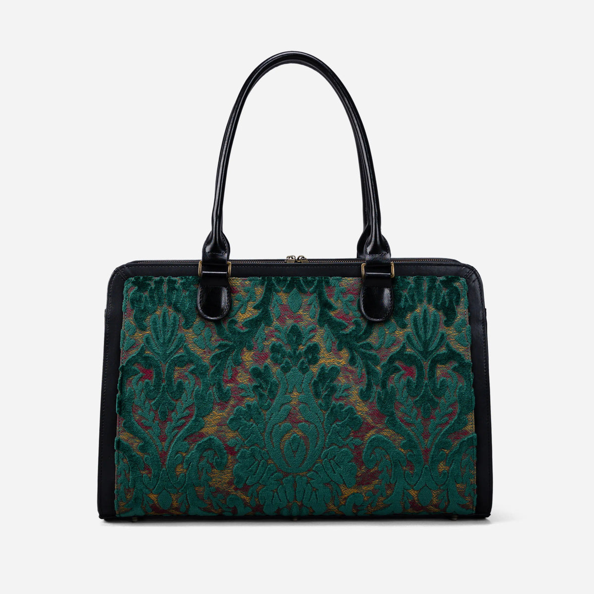 Burnout Velvet Jade Green Business Tote of America front