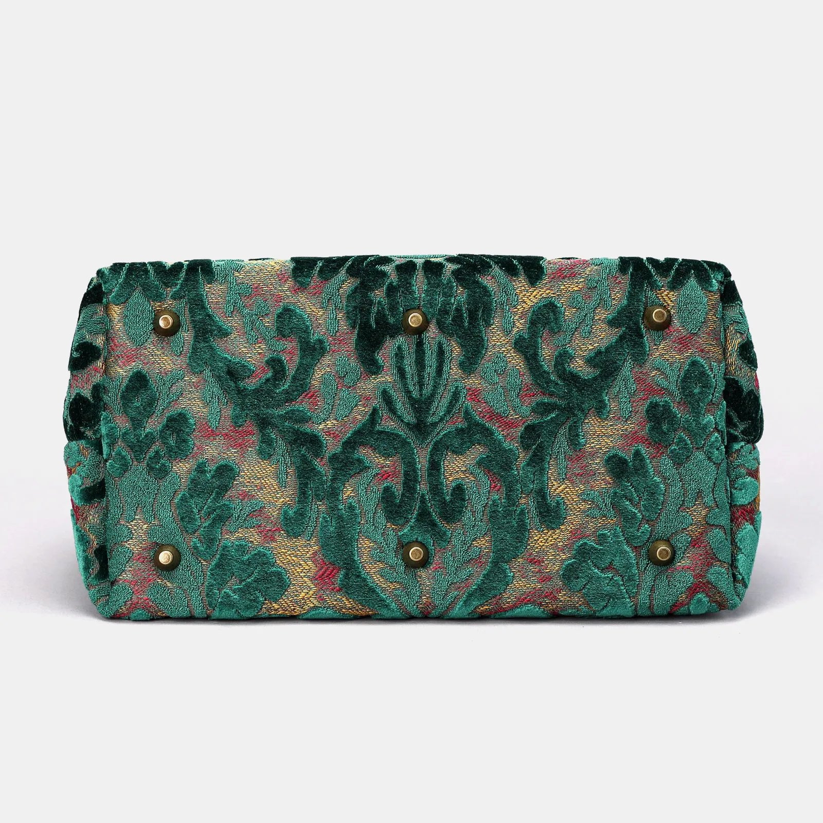 Burnout Velvet Jade Green Carpet Handbag Purse of America bottom