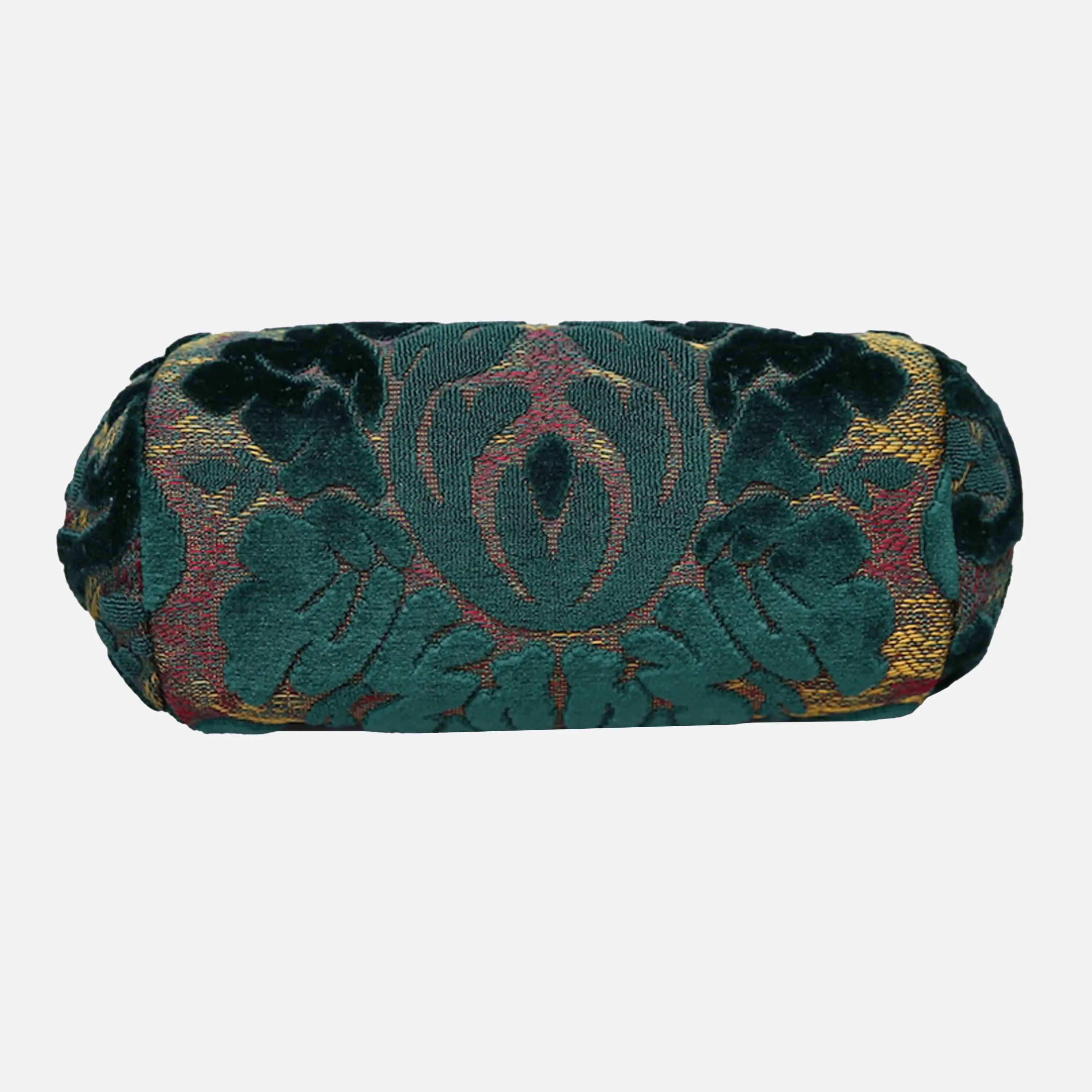 Burnout Velvet Jade Green Evening Bag Clutch carpet bag of America bottom