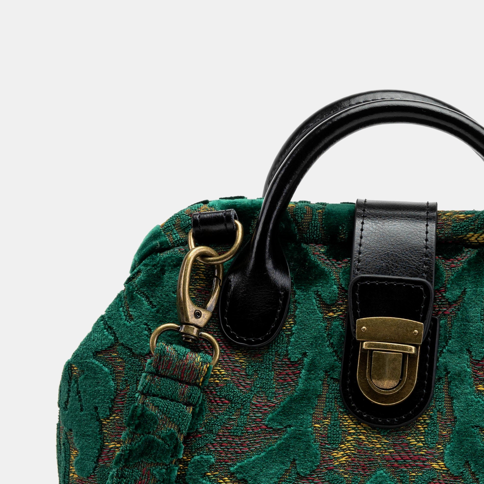 Burnout Velvet Jade Green Everyday Backpack of America detail