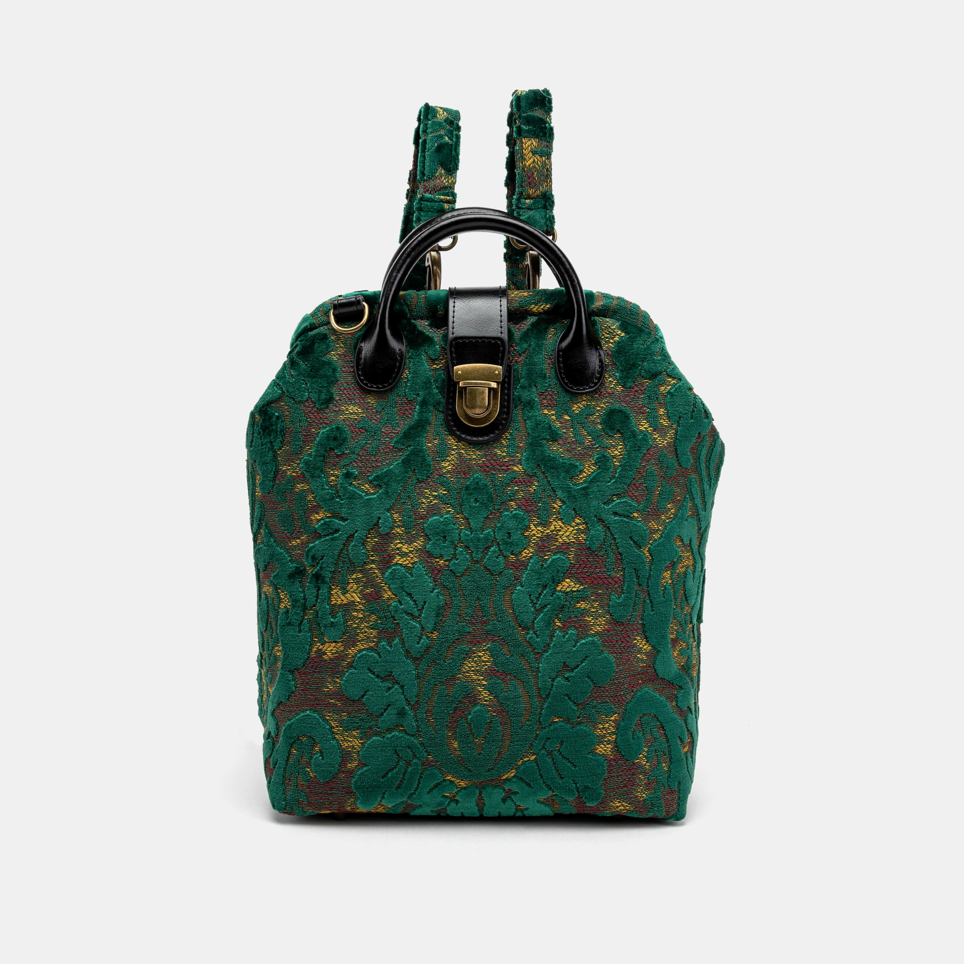Burnout Velvet Jade Green Everyday Backpack of America front