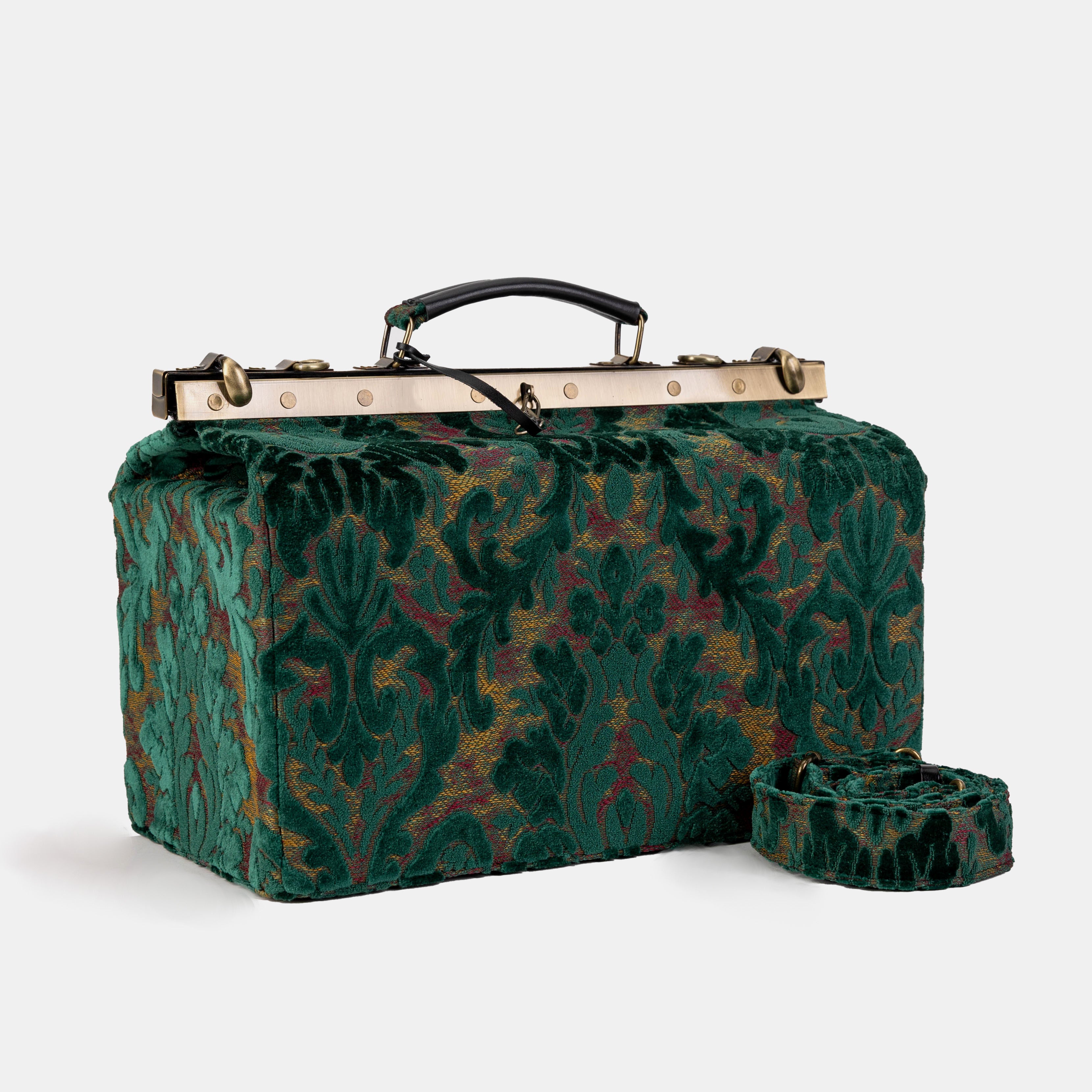 Burnout Velvet Jade Green Genevieve Carpet Gladstone Bag of America  main