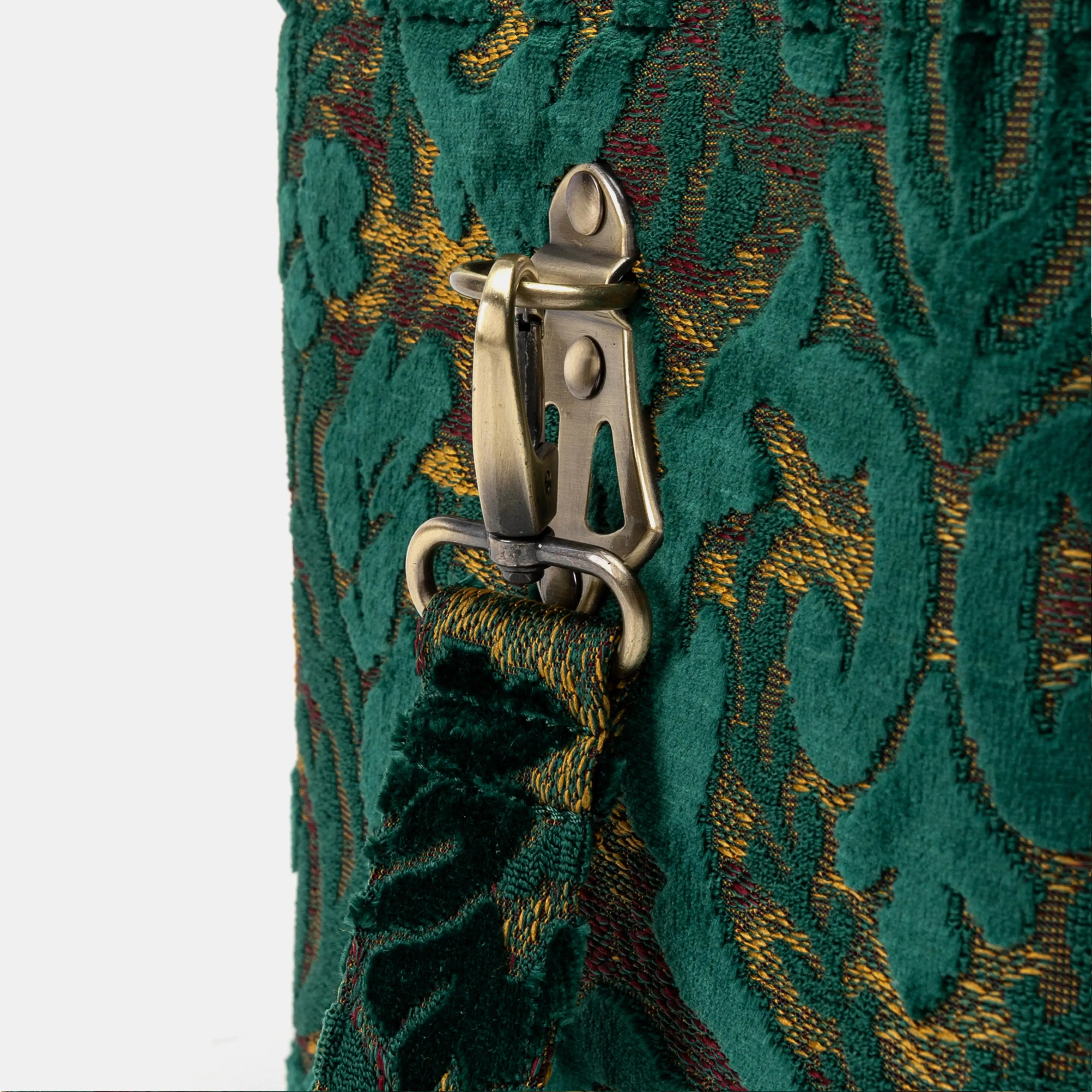 Burnout Velvet Jade Green Josephine Large Train Case of America clasp