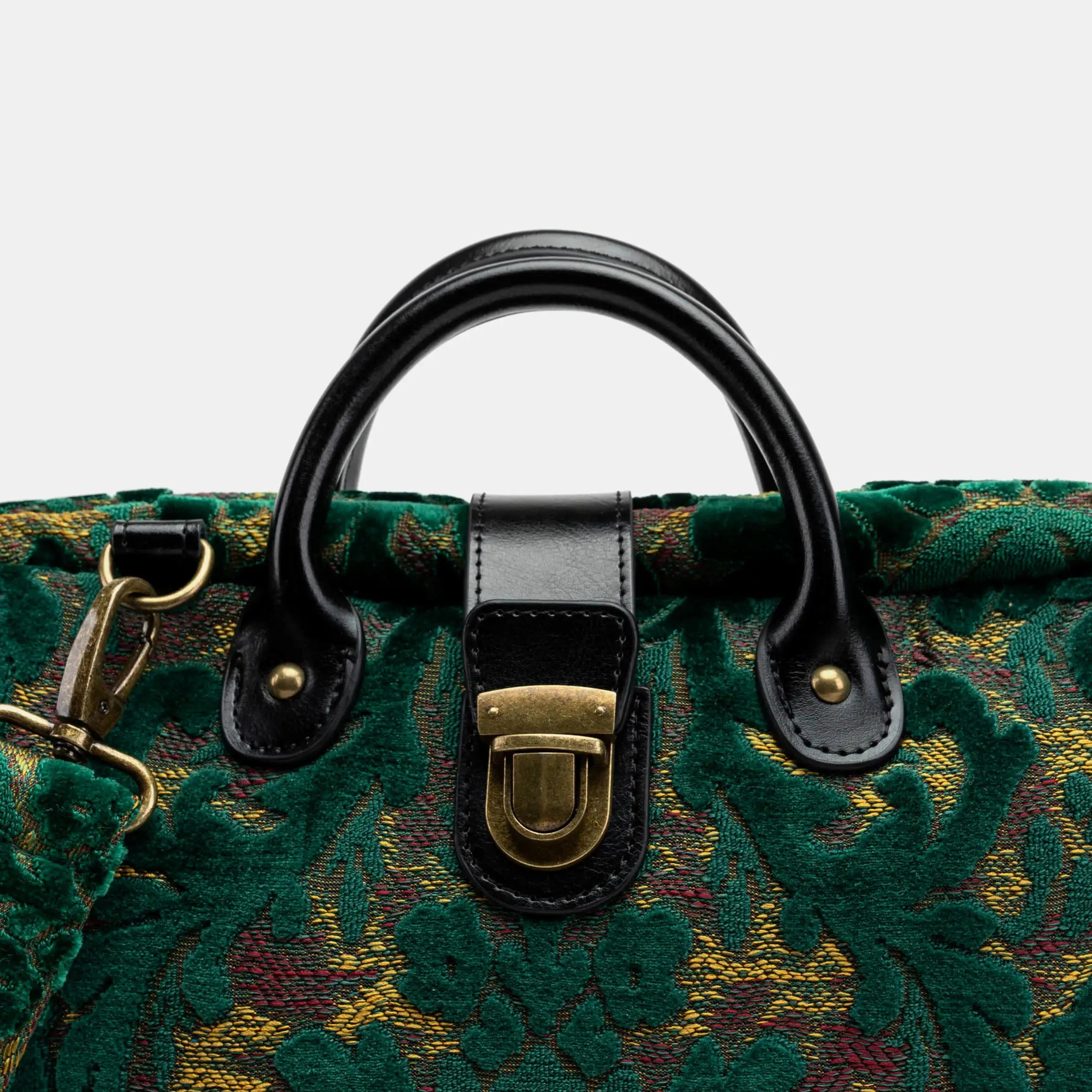 Burnout Velvet Jade Green Laptop Work Bag of America details